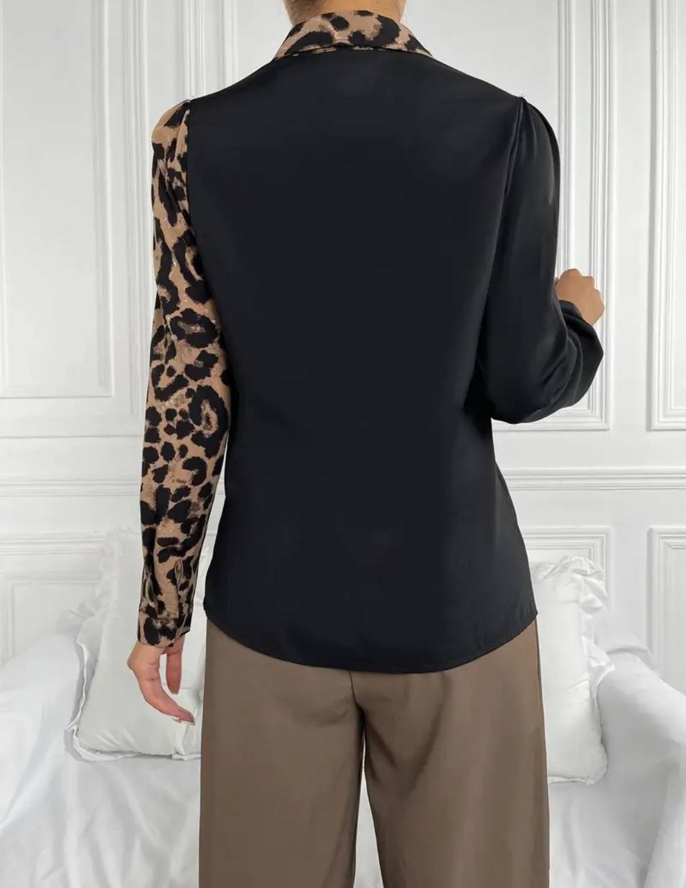 Chemisier Bicolore Léopard