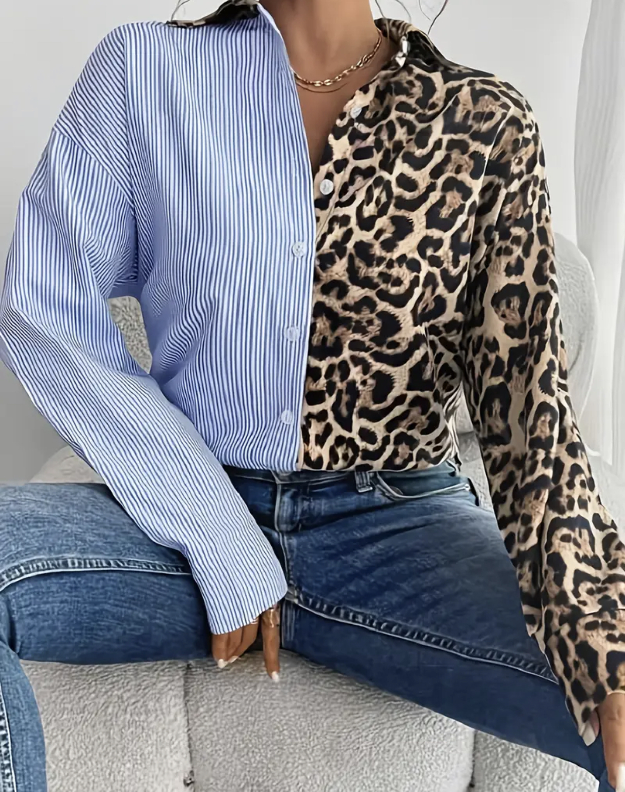 Chemisier léopard Bony