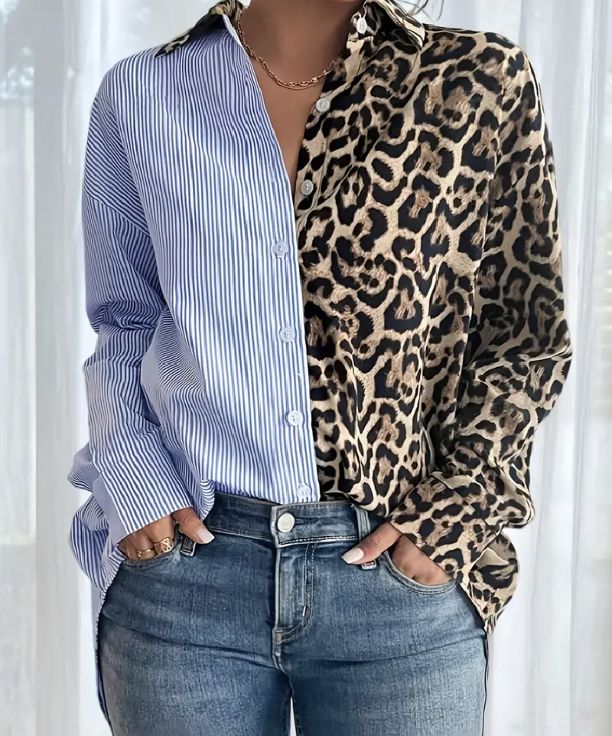 Chemisier léopard Bony