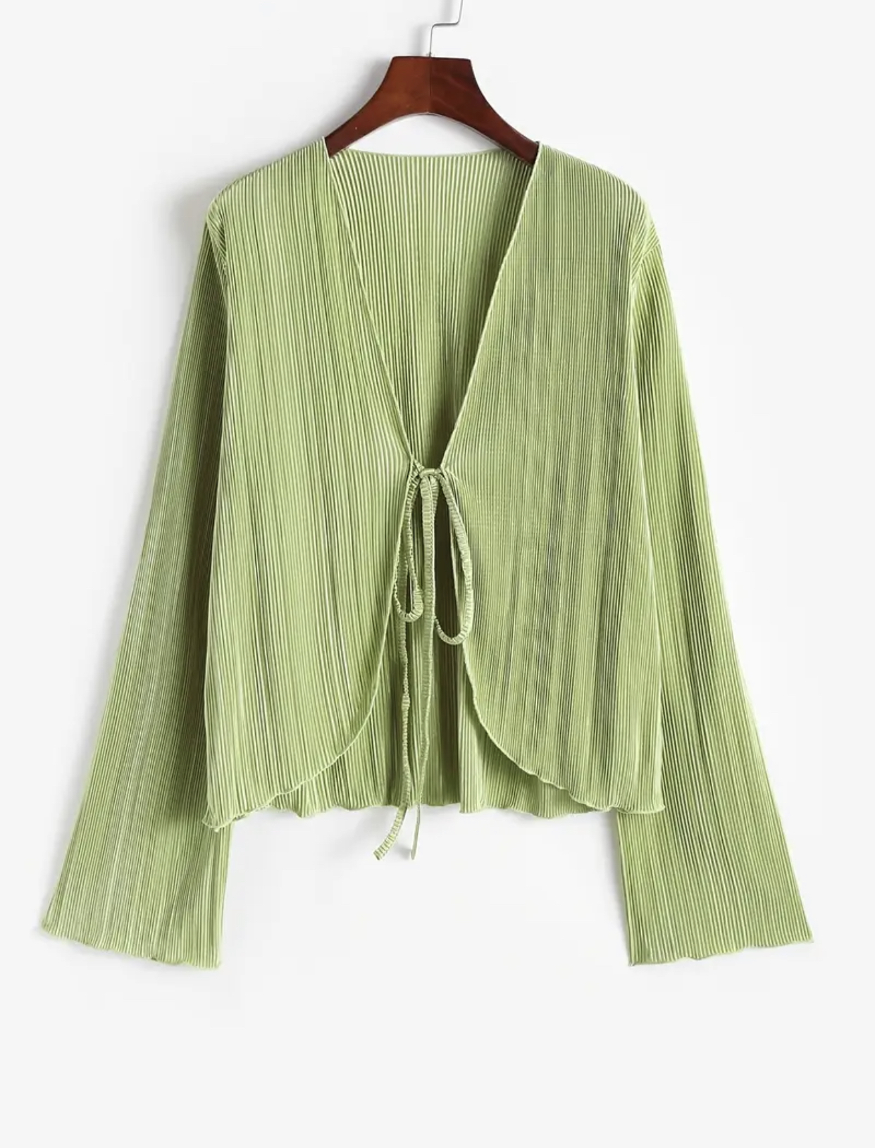 Chemisier plissé vert