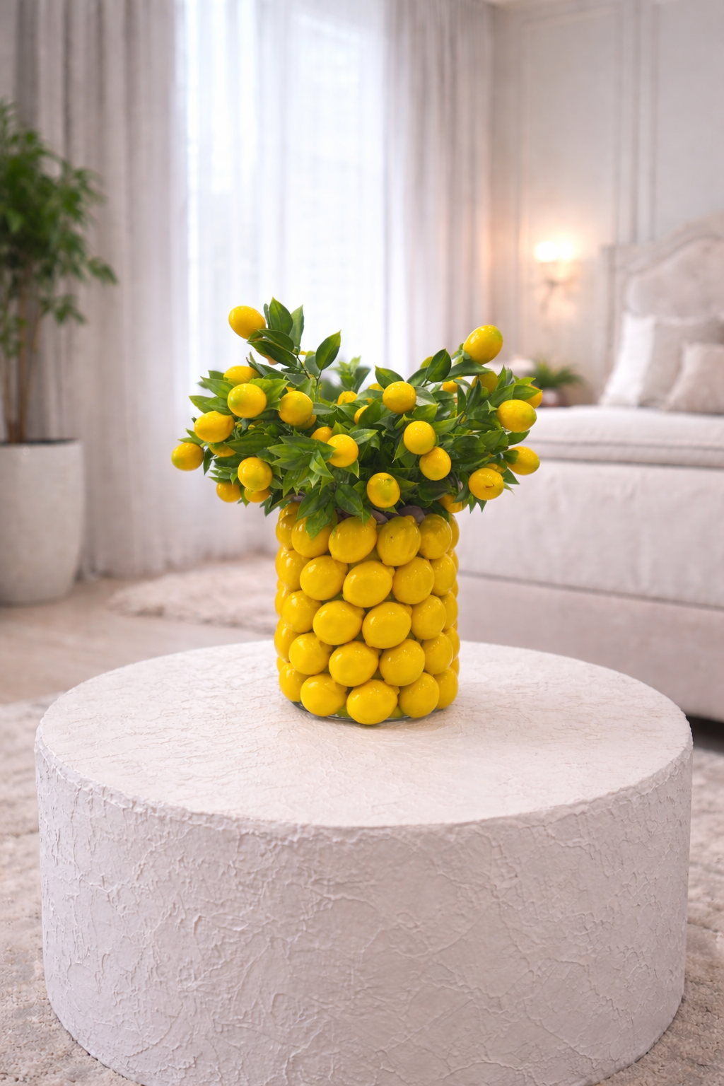 Vase citron d'or