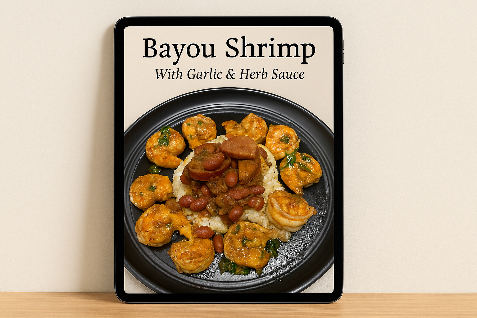 Bayou Shrimp Digital Recipe Card 