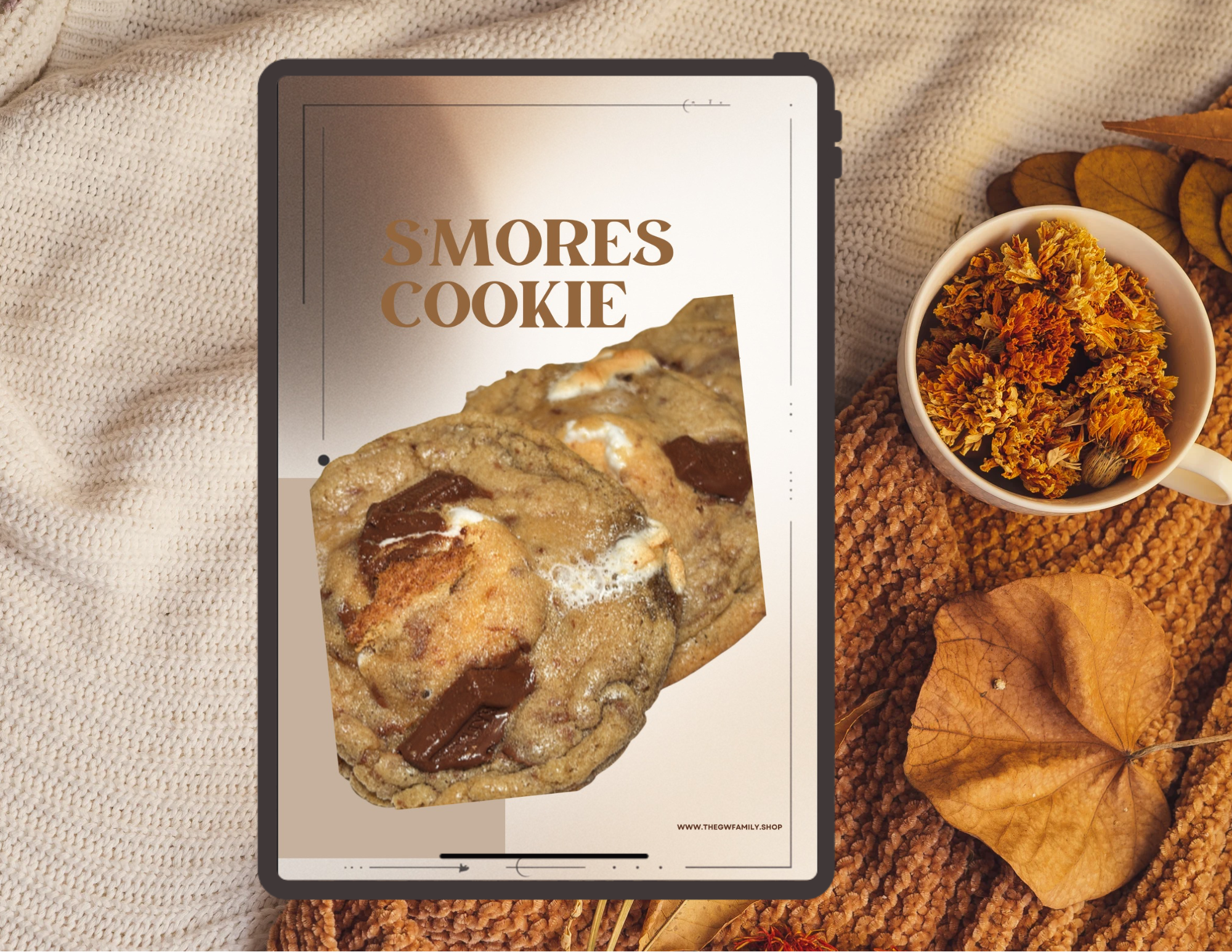 S'mores Cookie - Digital Recipe Card (Instant Download)