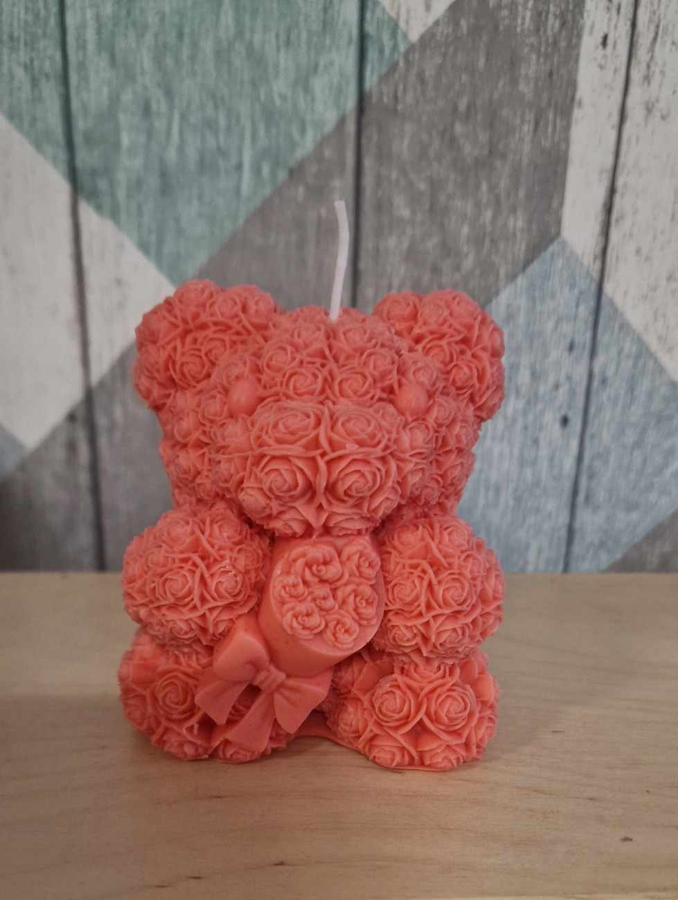 Bougie ourson senteur bois de rose