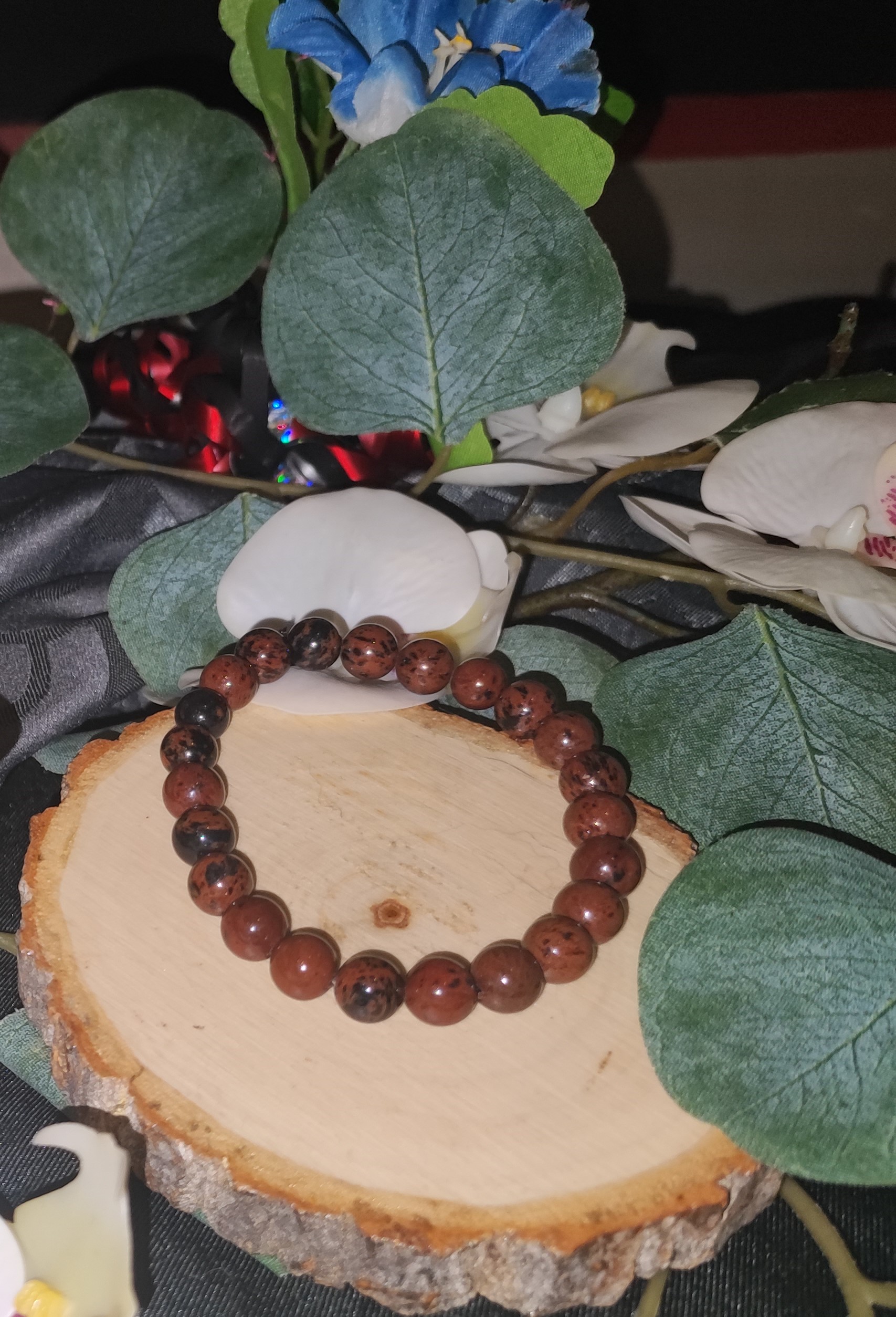 Bracelet pierre Mahogany Obsidian 8 mn