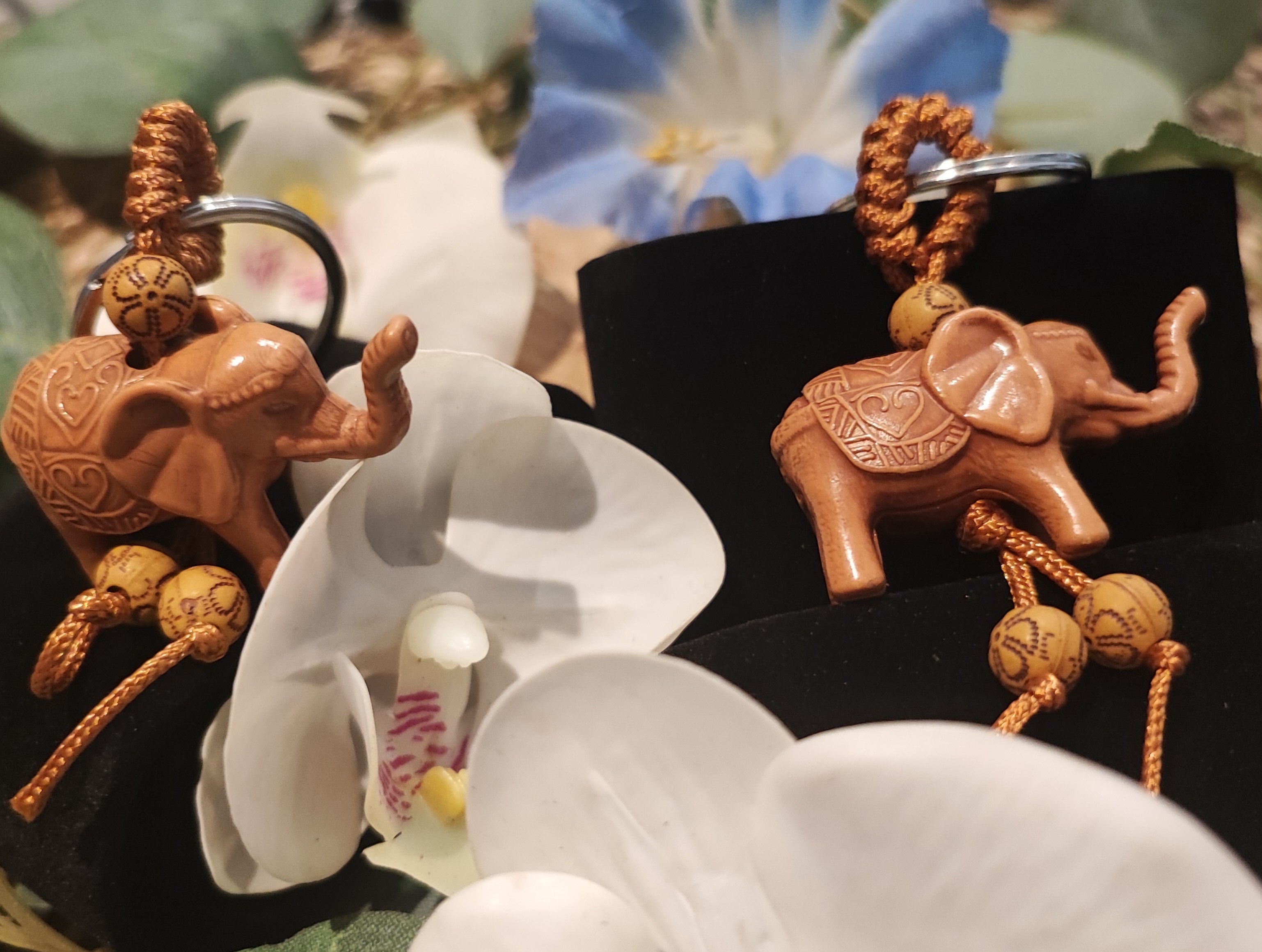 Porte-clés éléphant en resine