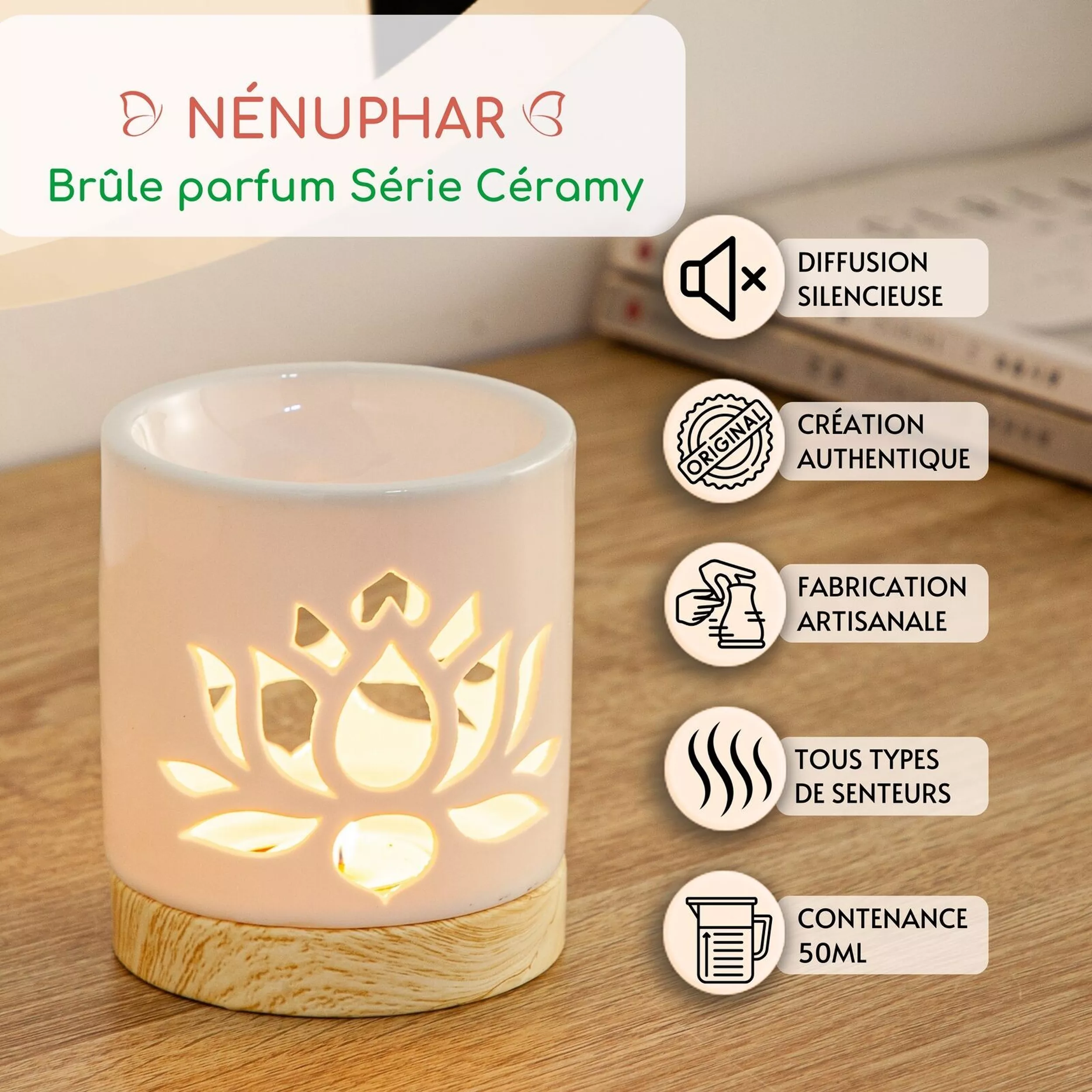 Brûle Parfum Céramique Nénuphar