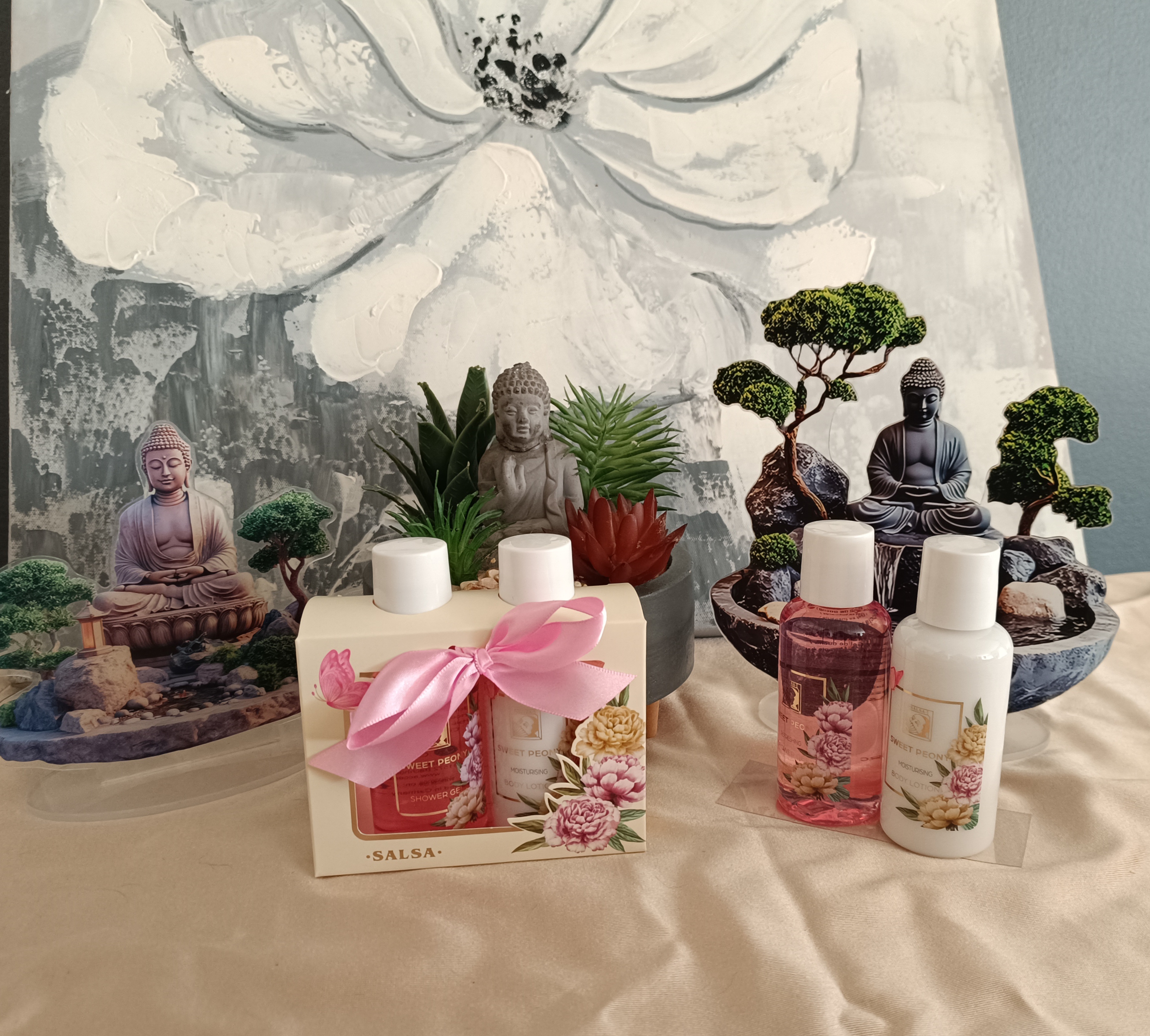 Ensemble de gel douche et lotion parfum Pivoine