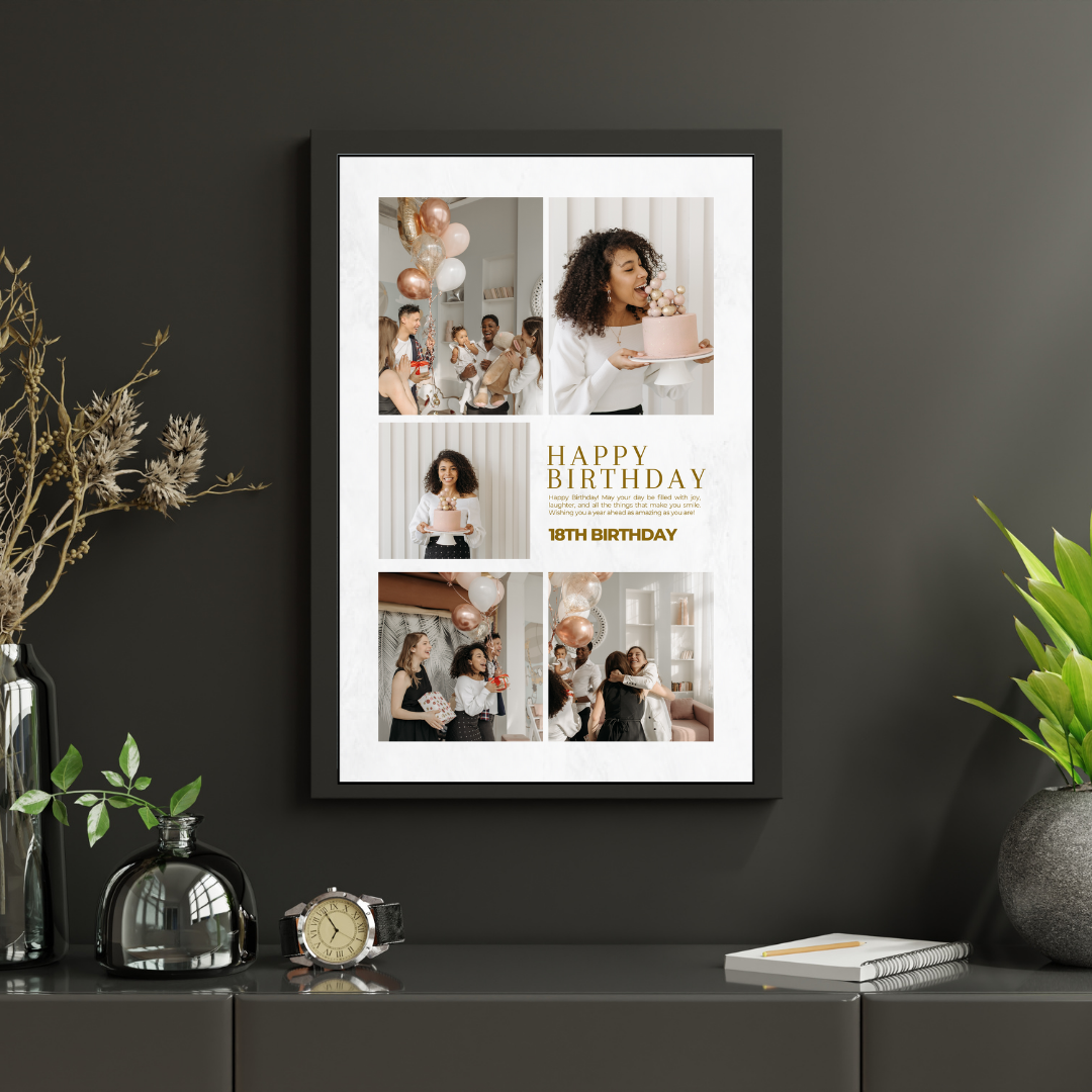 Happy Birthday Collage Personalized Frame