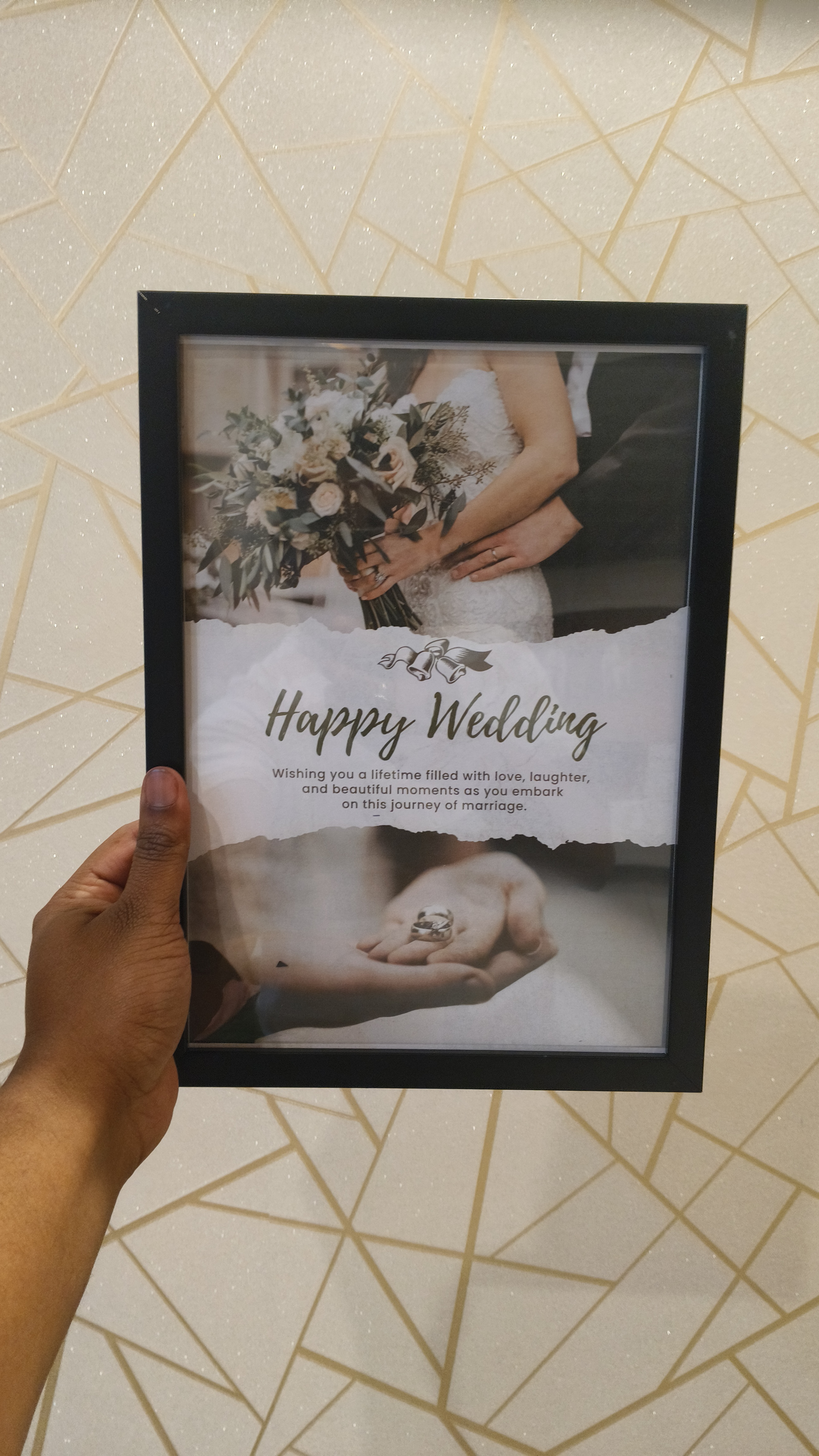 Happy Wedding Capture Memories Photo Frame