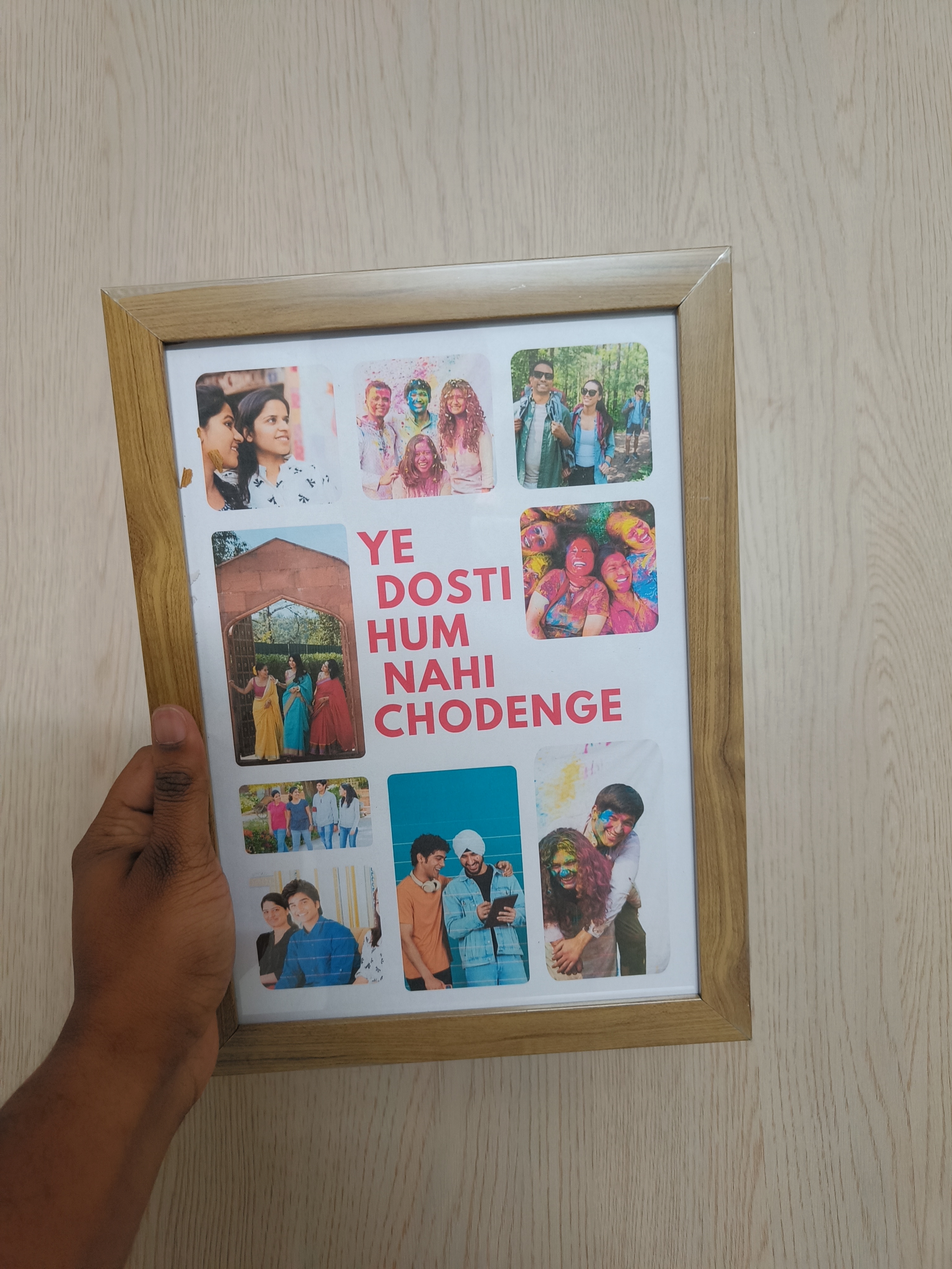 Ye Dosti Hum Nahi Chhodenge Frame Collage – Friendship Keepsake