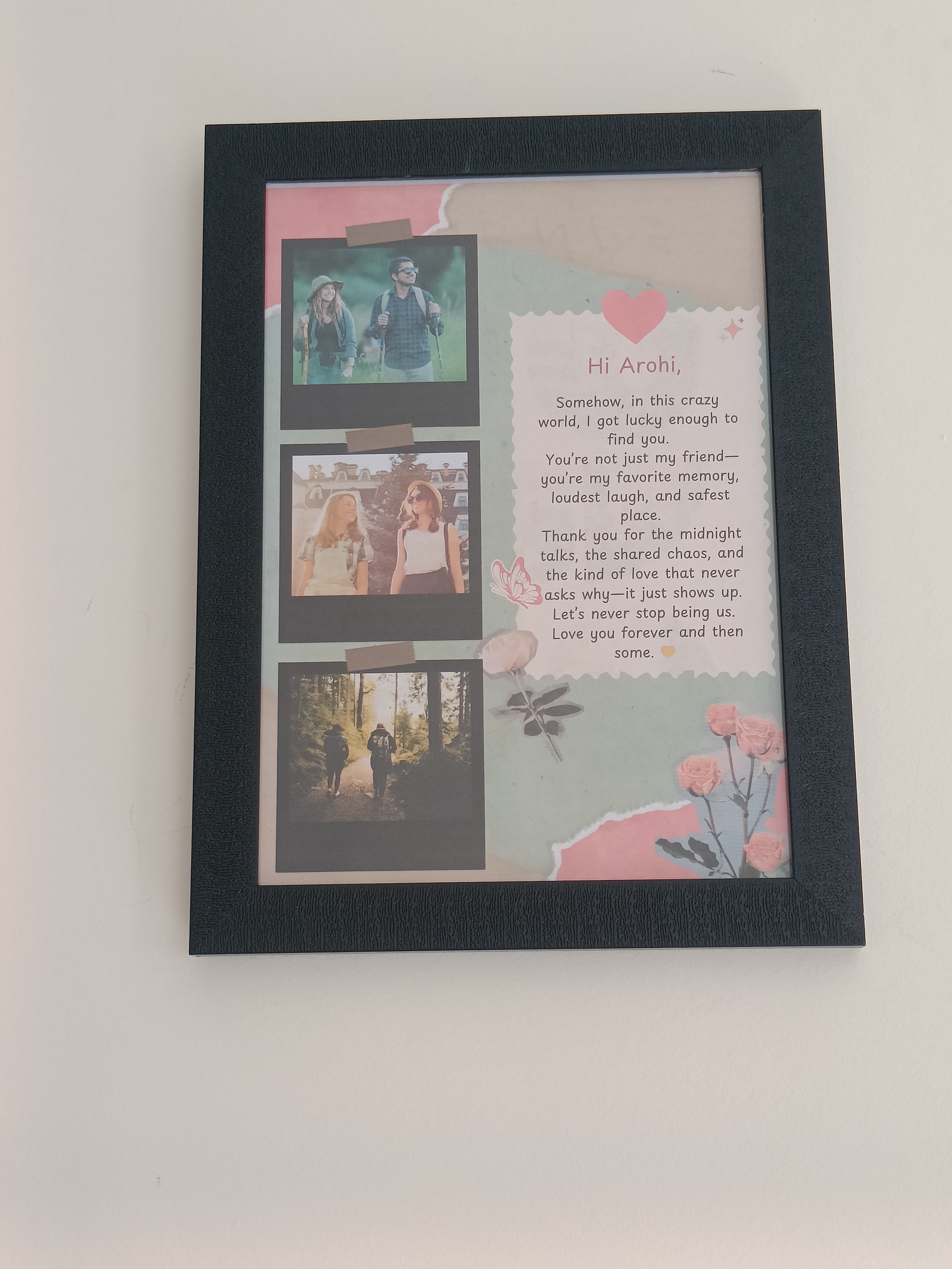 Friendship Message Frame – Custom Quote & Photo Keepsake