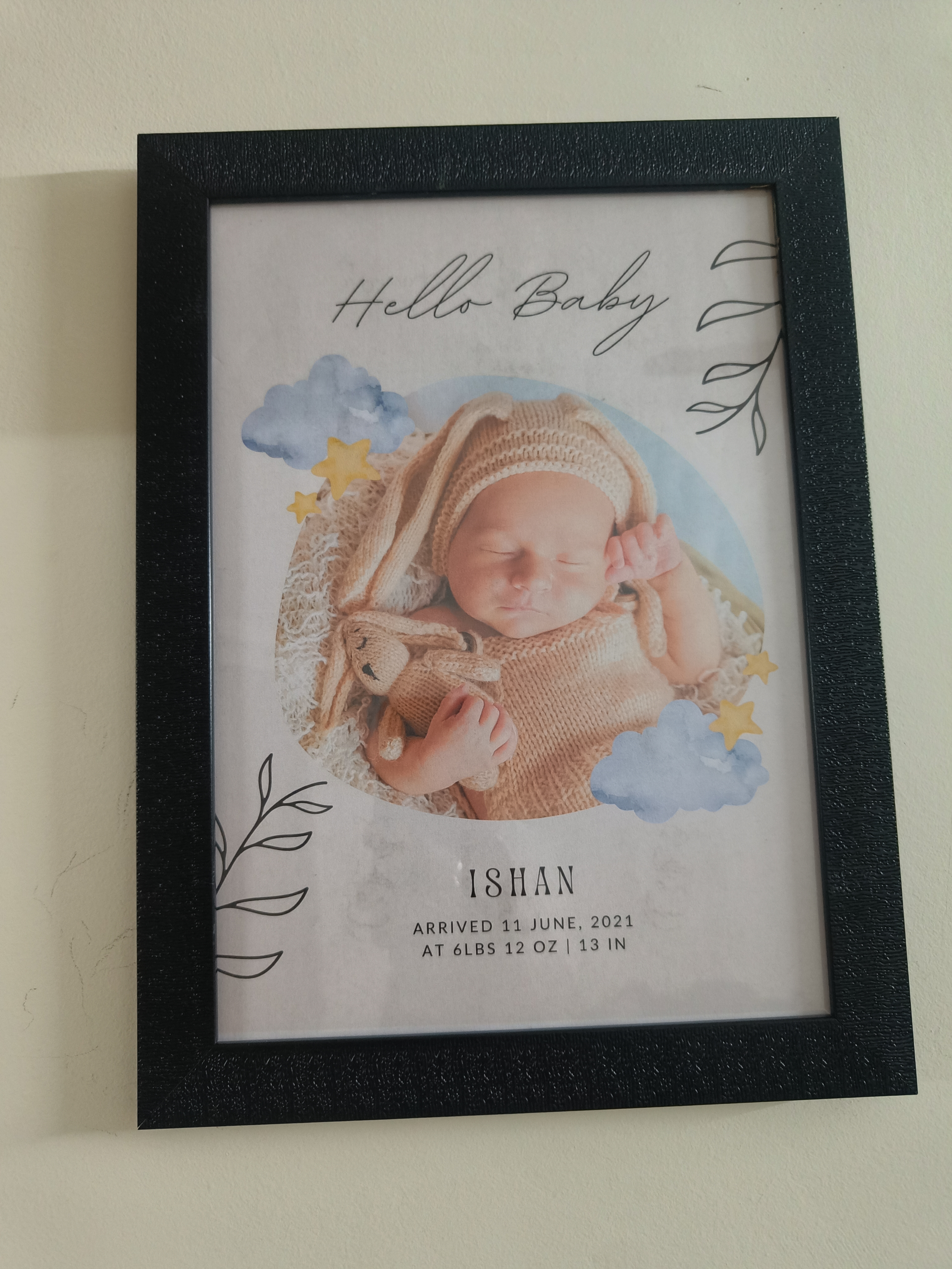 Hello Baby Newborn Photo Frame