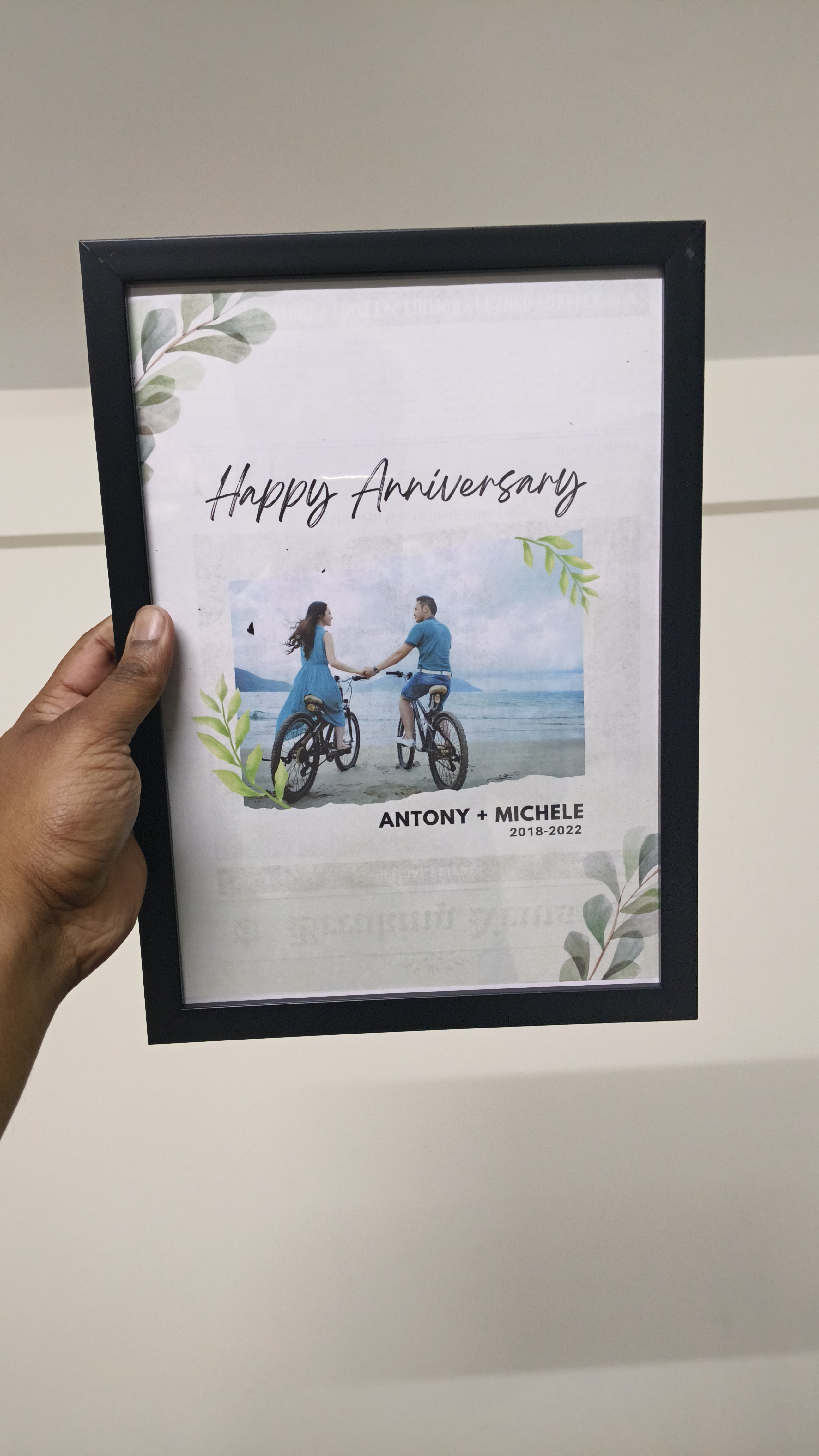 Happy Anniversary Personalized Couple Photo Frame