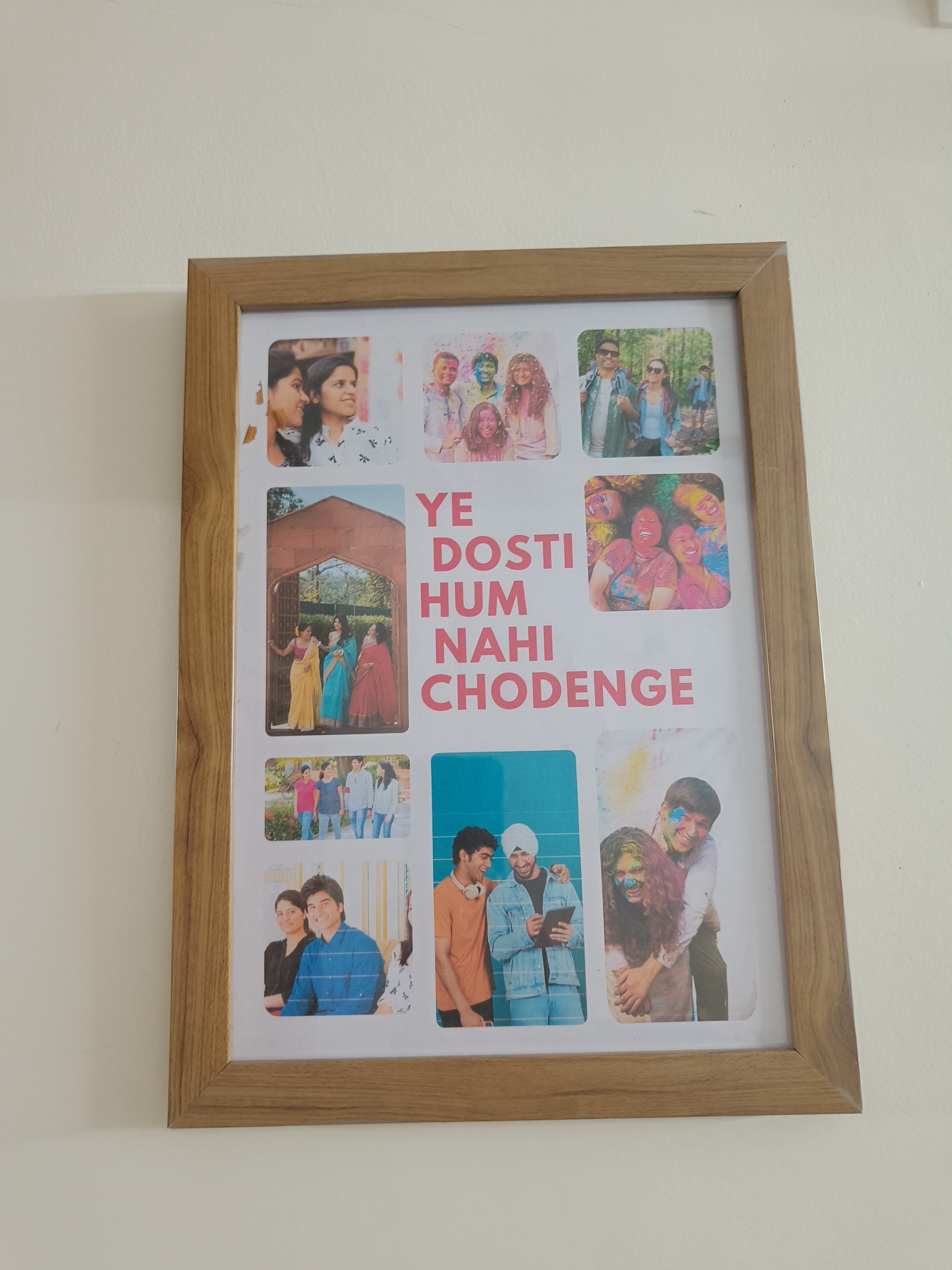 Ye Dosti Hum Nahi Chhodenge Frame Collage – Friendship Keepsake