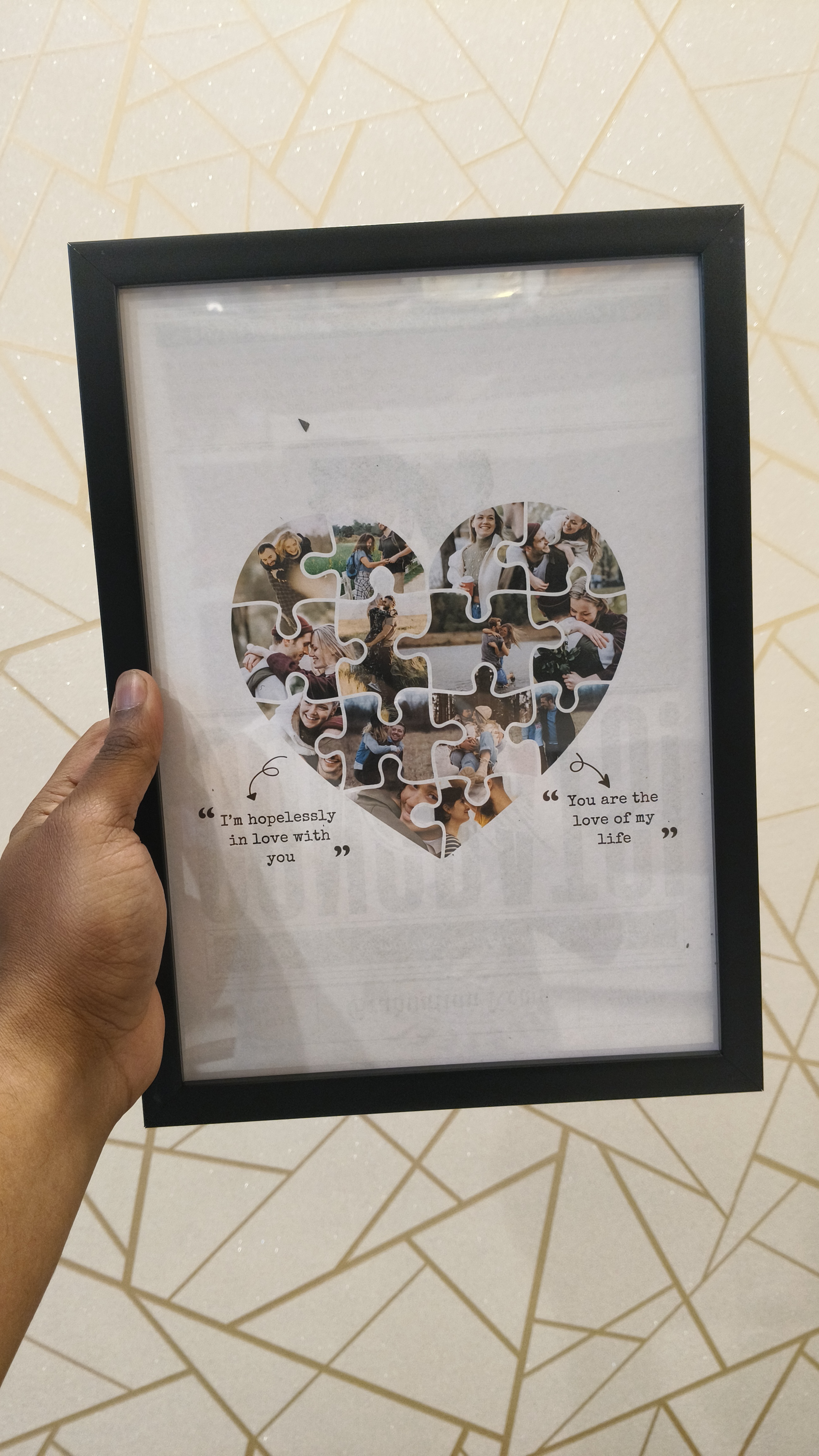Love in Every Piece – Heart Puzzle Photo Frame