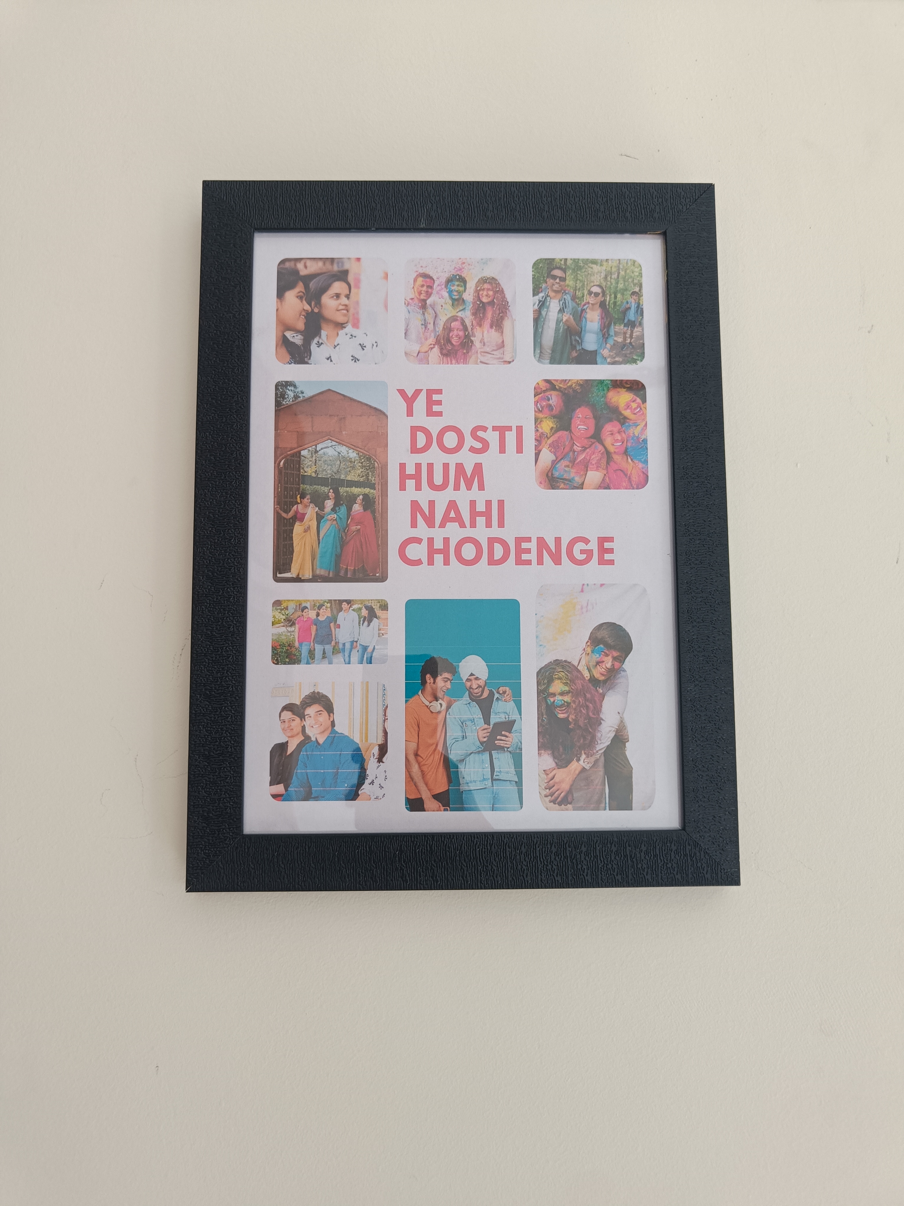 Ye Dosti Hum Nahi Chhodenge Frame Collage – Friendship Keepsake