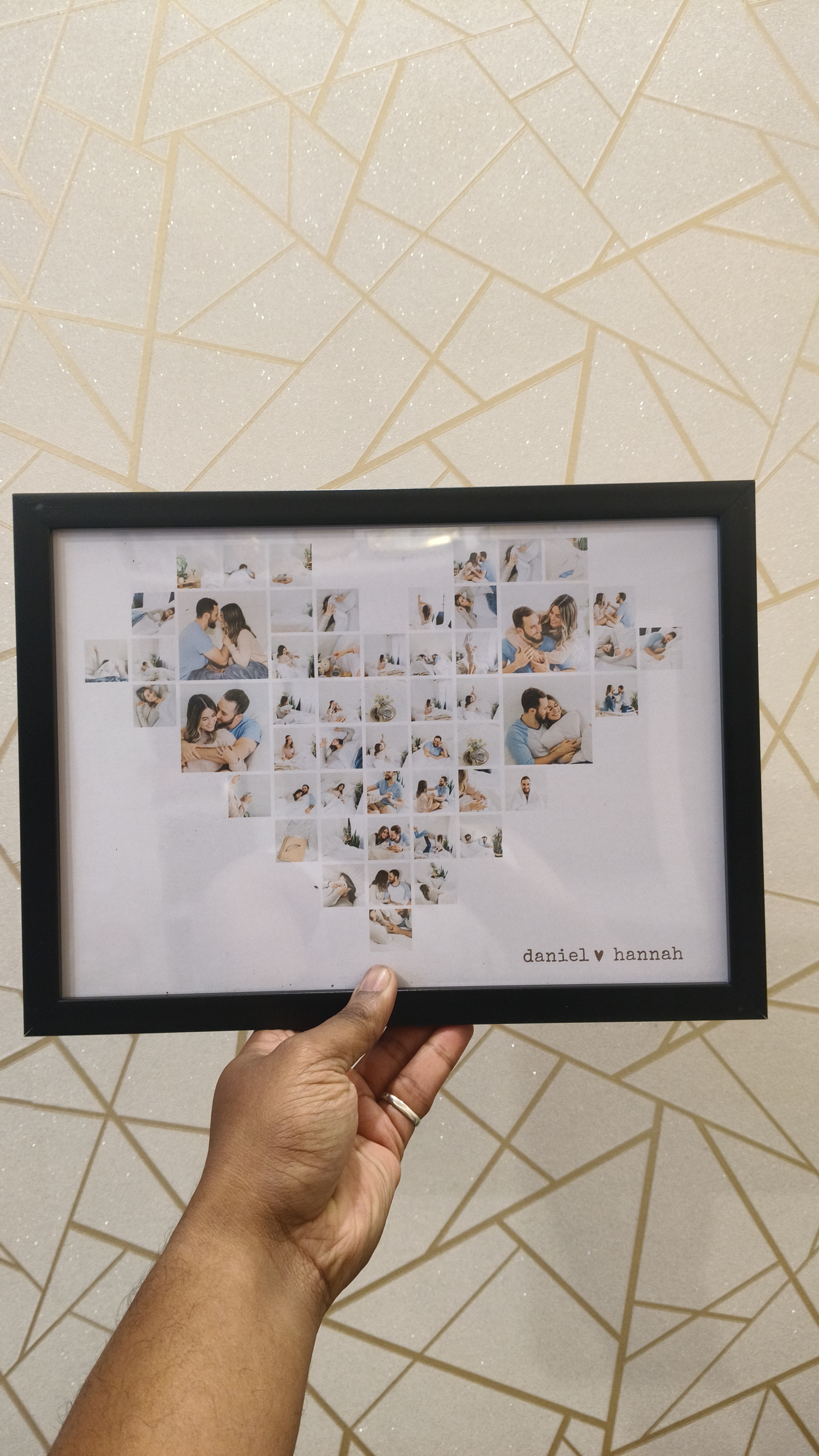 Love Symbol Personalised Photo Frame for Couples