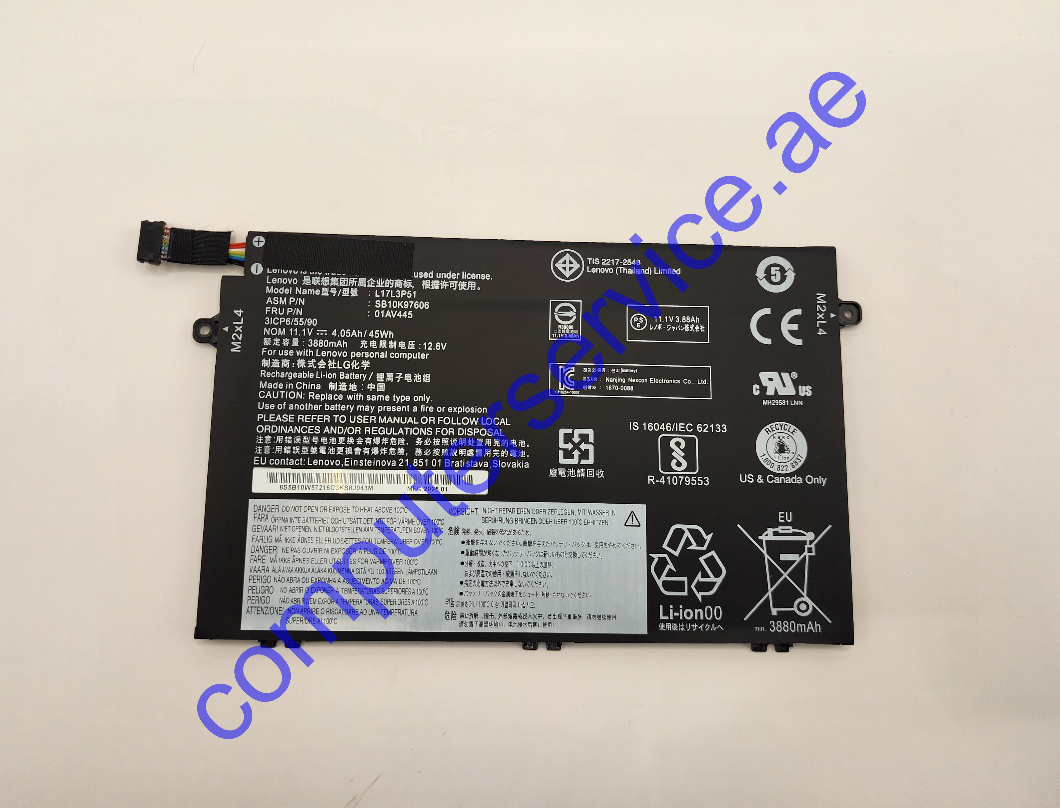Lenovo ThinkPad E480 E490 E485 E495 E580 E585 E590 E595 E14 Gen 1 E15 Gen 1 L17C3P51 L17M3P52 SB10K97609 Laptop Battery