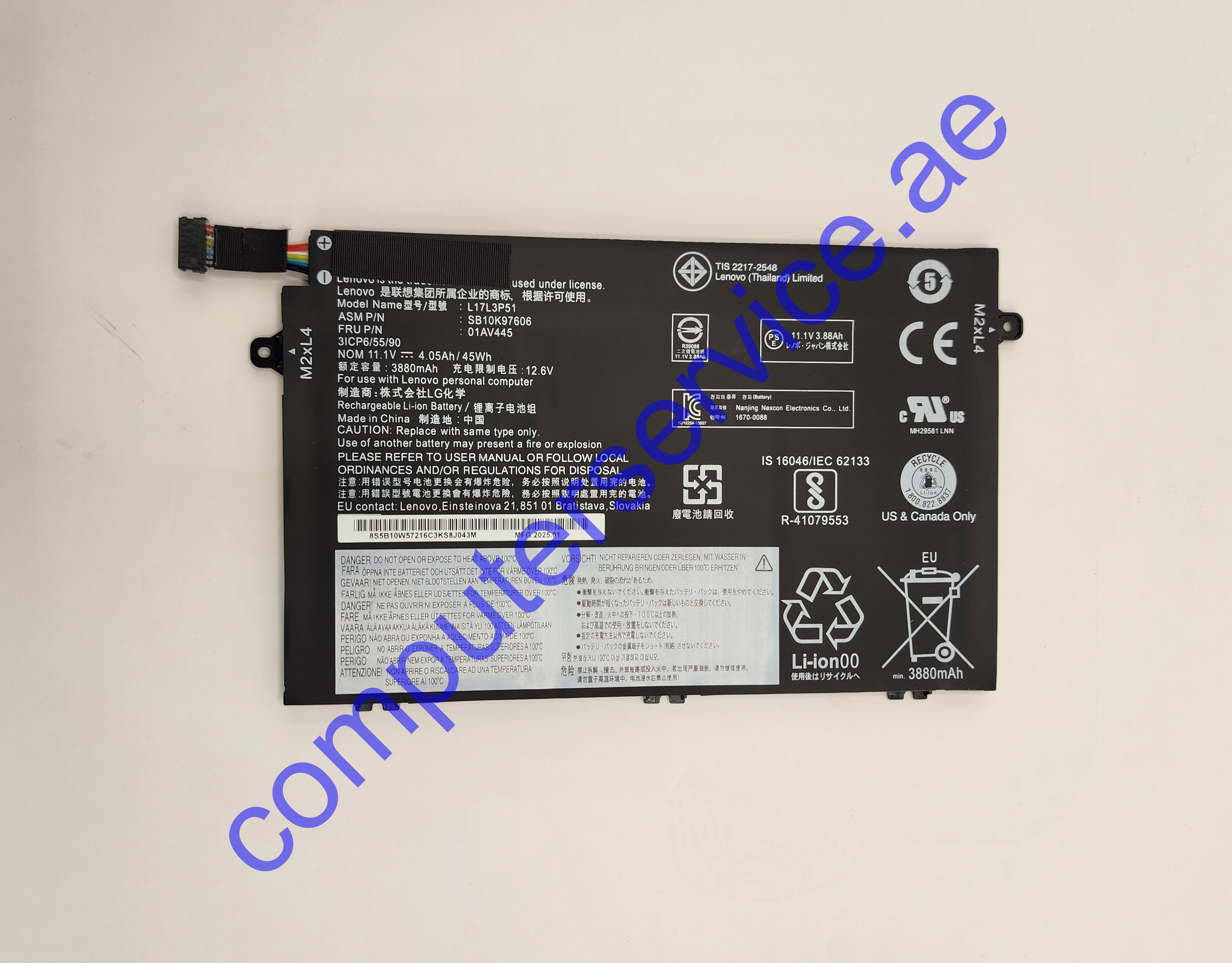  Lenovo ThinkPad E480 E490 E485 E495 E580 E585 E590 E595 E14 Gen 1 E15 Gen 1 L17C3P51 L17M3P52 SB10K97609 Laptop Battery