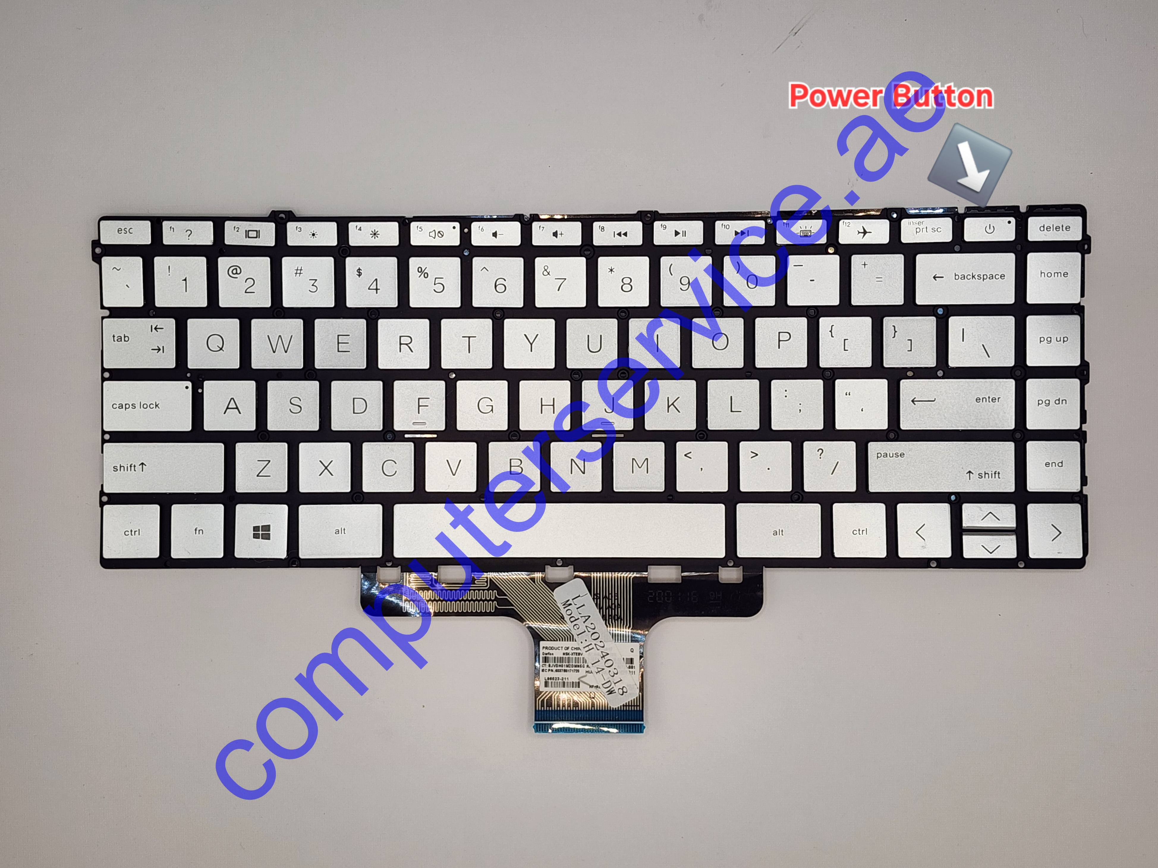 Keyboard for HP Pavilion X360 14-DV 14m-DW 14-DV0003TX 14-dw 14-dw1000 14t-dw000 14t-dw100 14-dv 14-dv0000 14-dv1000 14-DW0052TU (SILVER) L96526-001