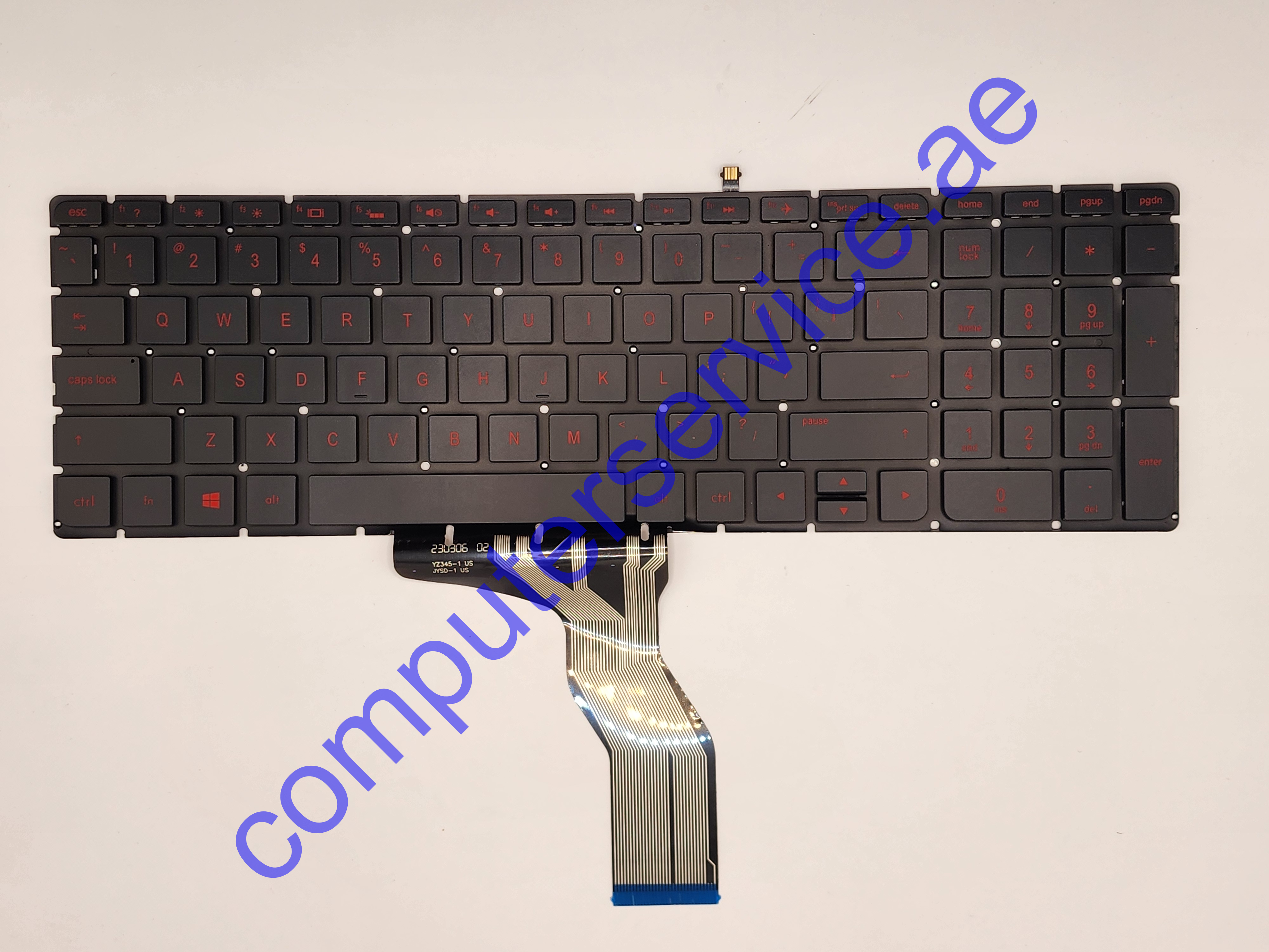 Keyboard For HP Omen 17t-w000 17t-w100 17t-w200 7-w121nd 17-w210nd 17-w241nd 17-w260nd 17-w Red Backlight No Frame