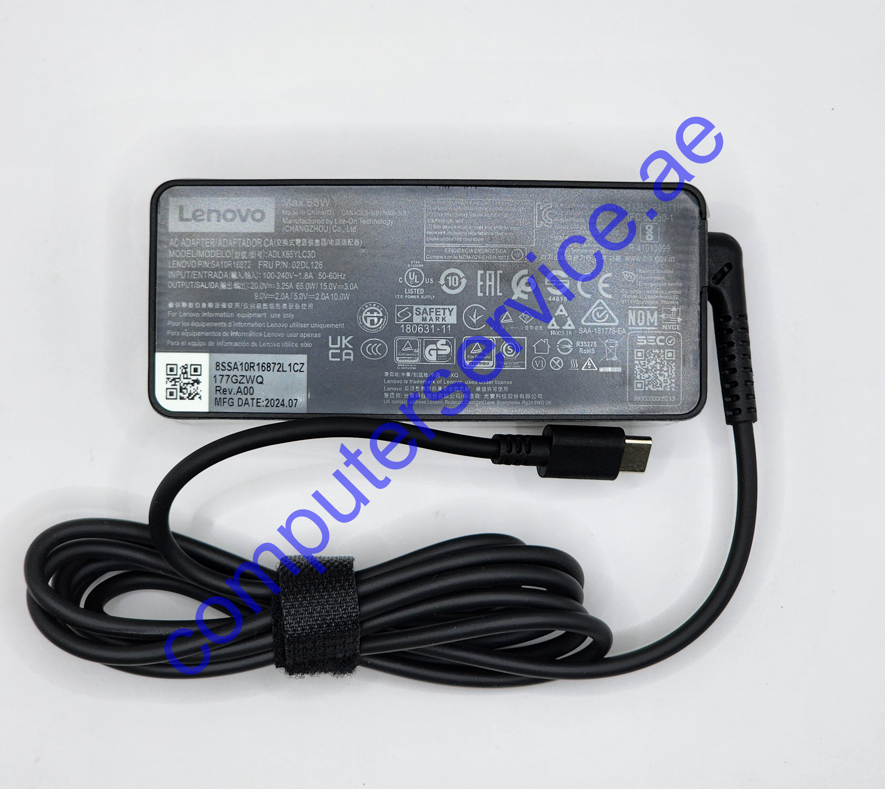 Original 20V 3.25A 65W USB Type C Ac Power Adapter Charger for Lenovo Thinkpad X1 Carbon Yoga 5 Thinkbook Series X270 X280 T580 P51s P52s E480 E580 T480 E14 E15 T14 T14S  Laptop