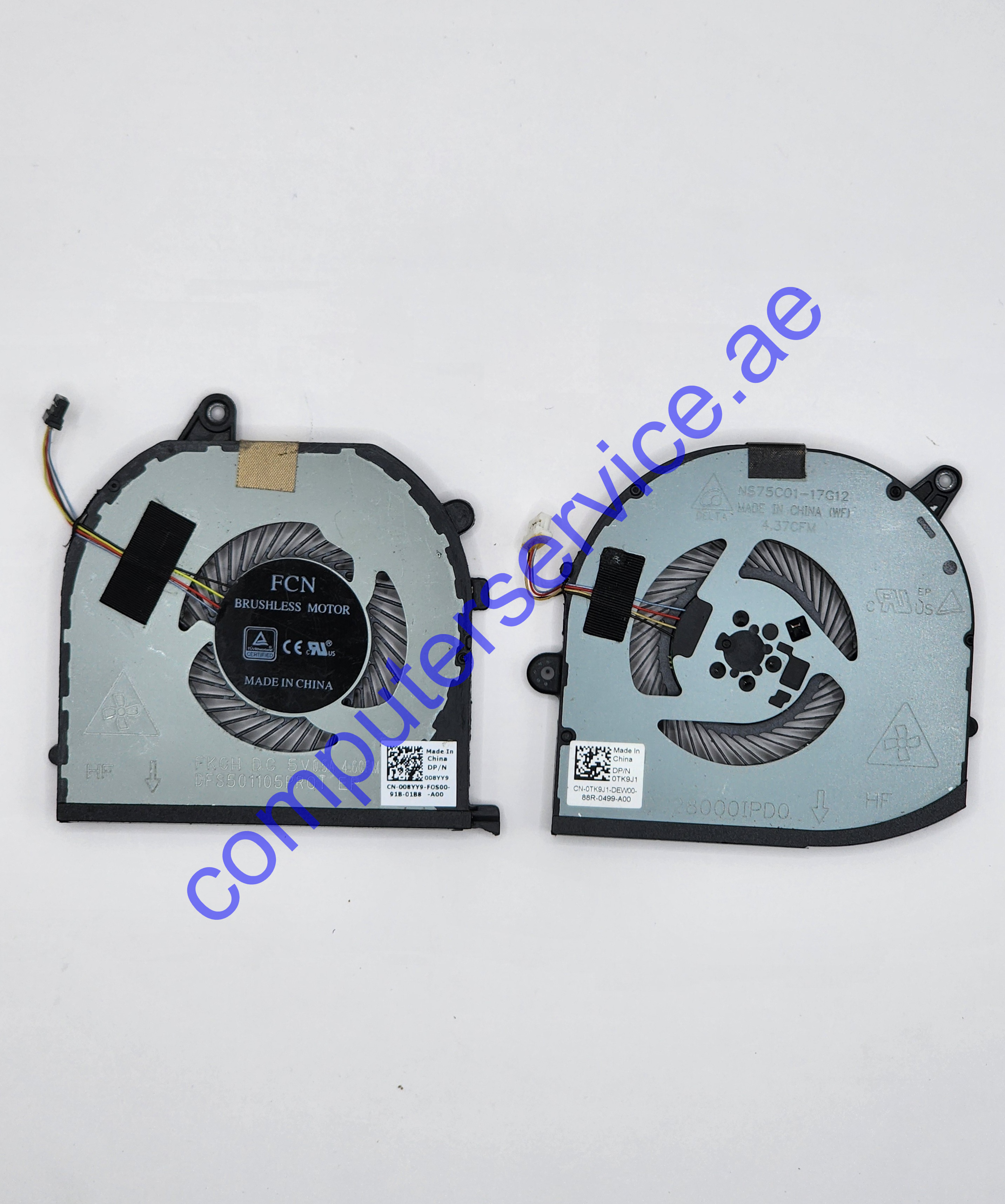 CPU & GPU Cooling Fan for Dell XPS 15 9570 7590 Precision 5530 P/N:008YY9 0TK9J1 TK9J1 08YY9