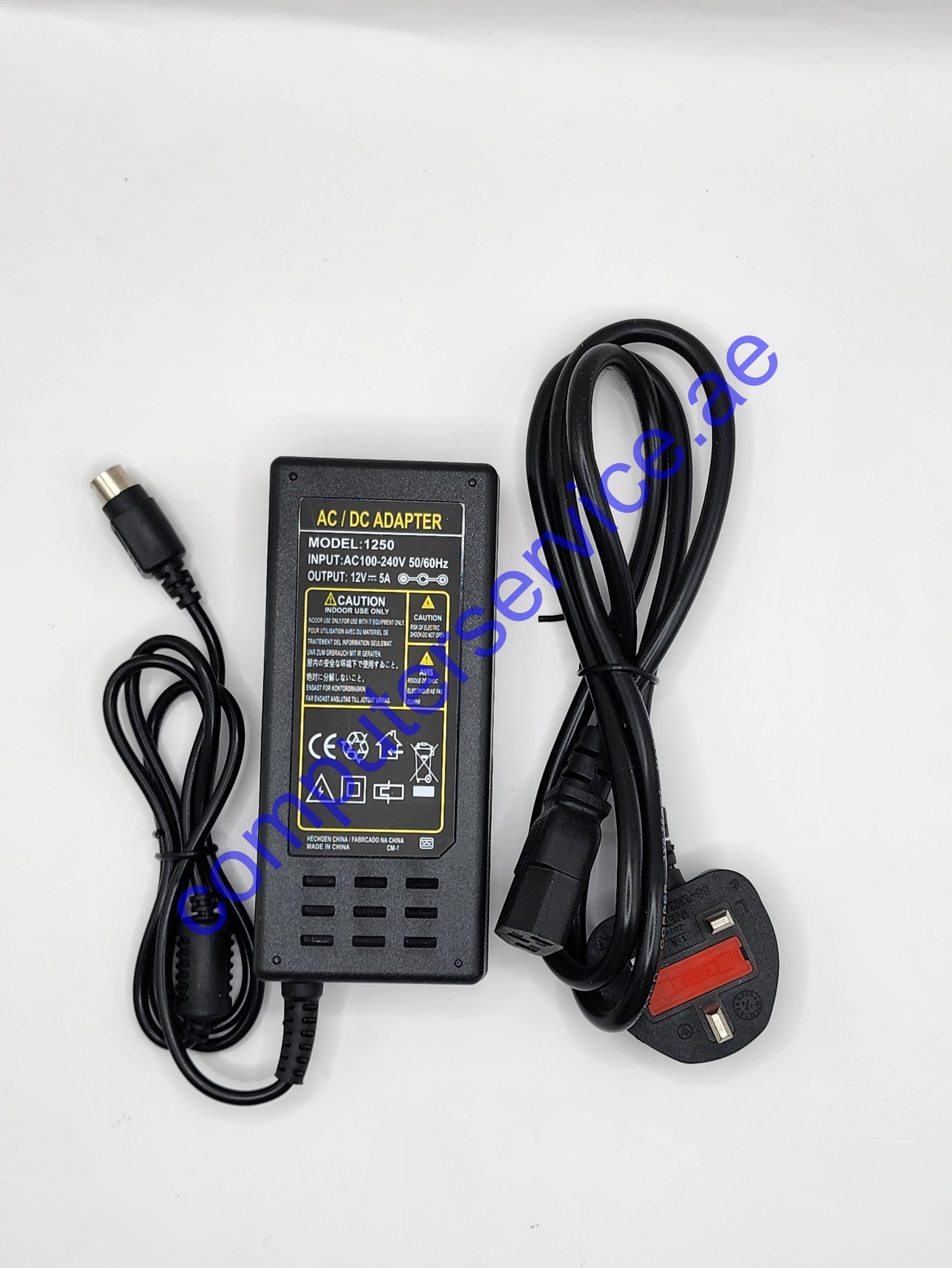 4-Pin 12V 5A AC/DC Adapter for CD Coming Data Model CP1250 CP-1250 MING Data Linearity LAD6019AB5 DC12V 5000mA 12.0V 5.0A 60W 12VDC Switching Power Supply Cord Charger PSU (w/ 4 Prong End.)