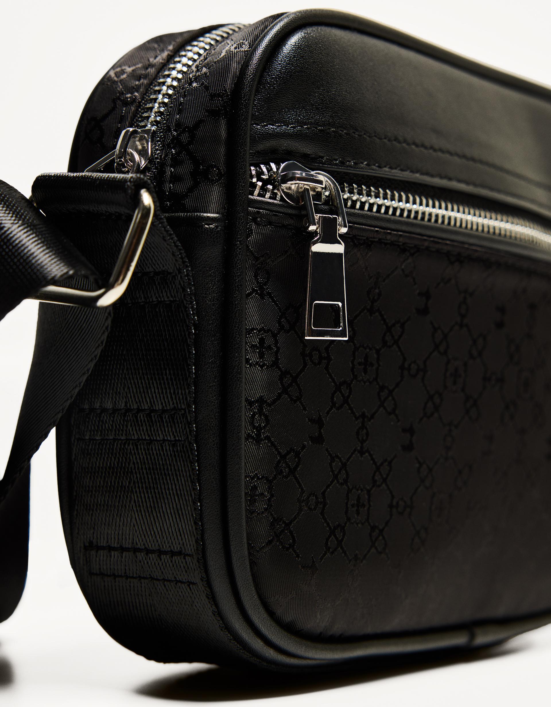 Printed technical crossbody bag 