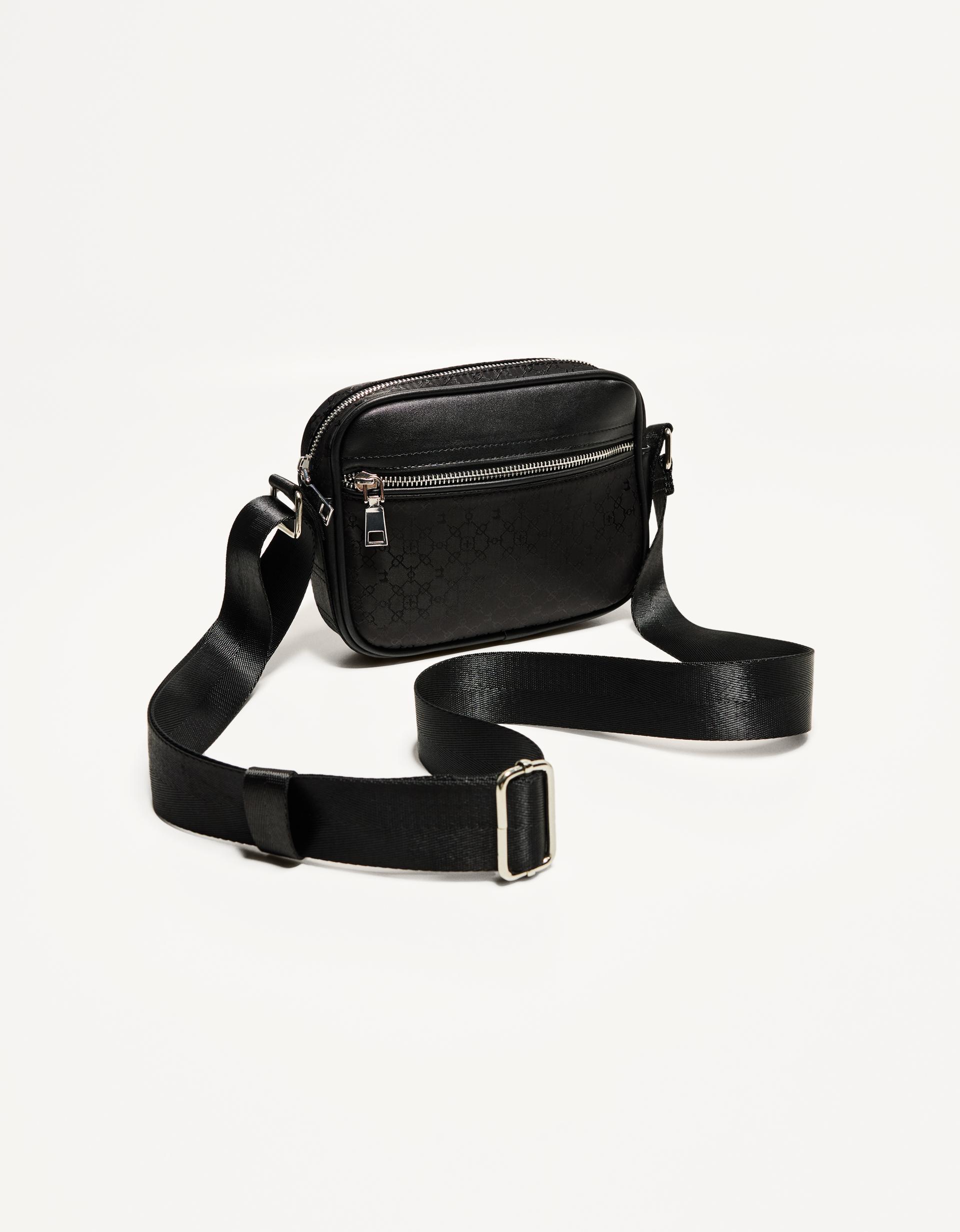 Printed technical crossbody bag 