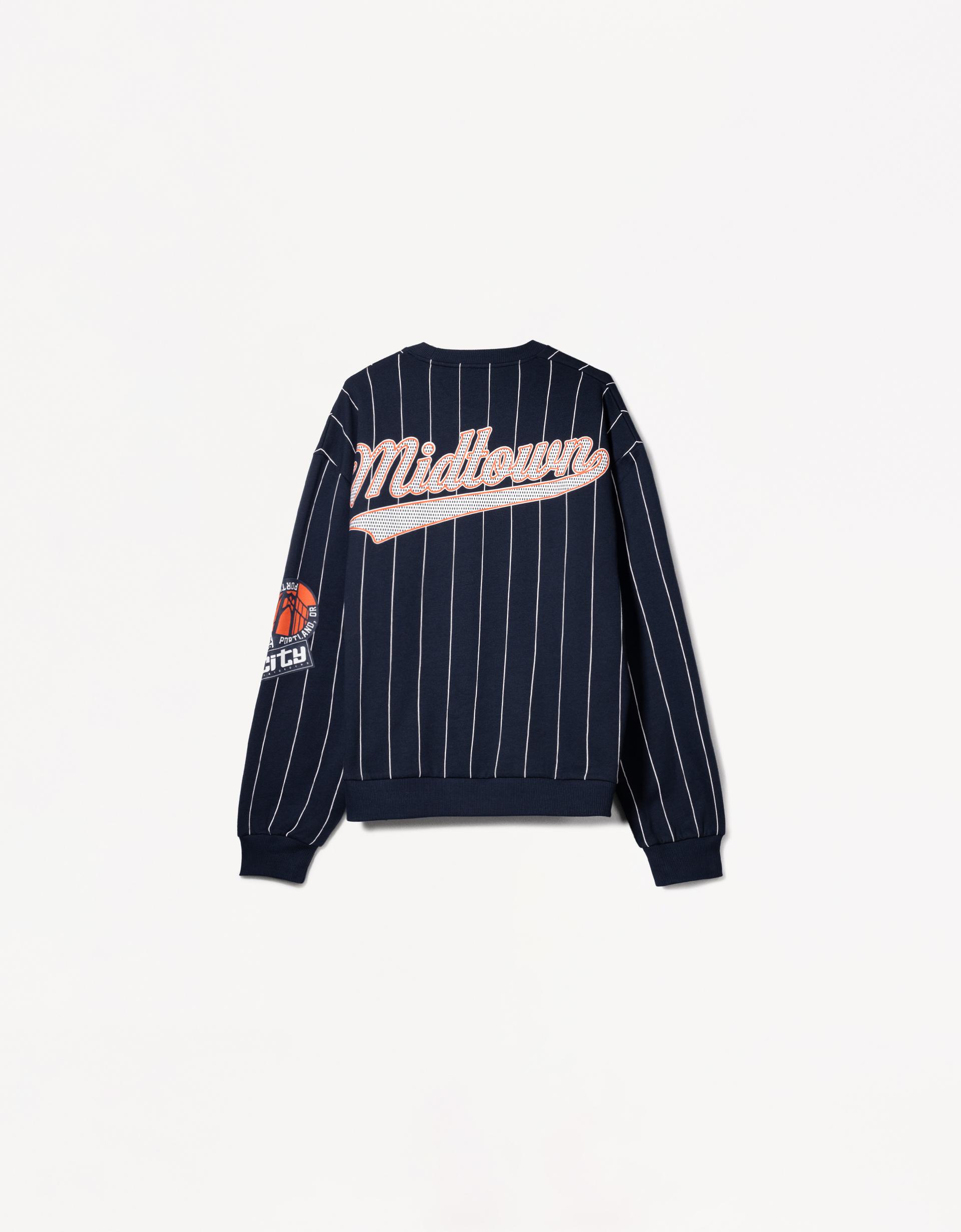 Striped sports print sweatshirt 