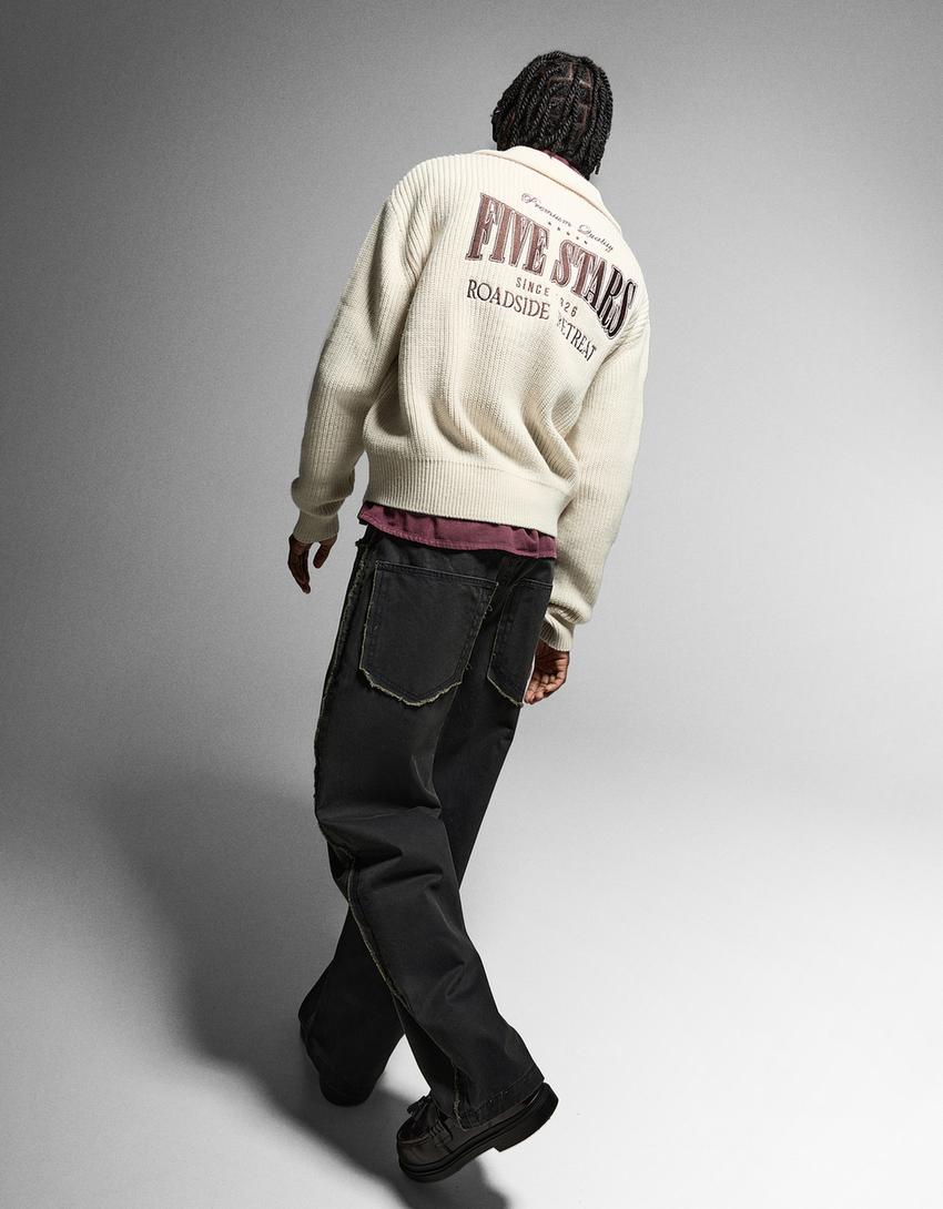  Embroidered textured jacket 