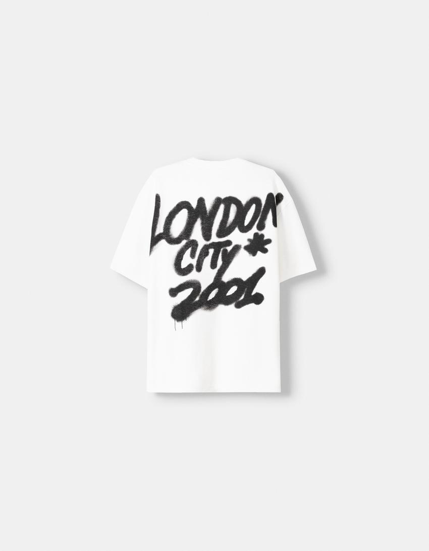 Short sleeve patterned cotton t-shirt
