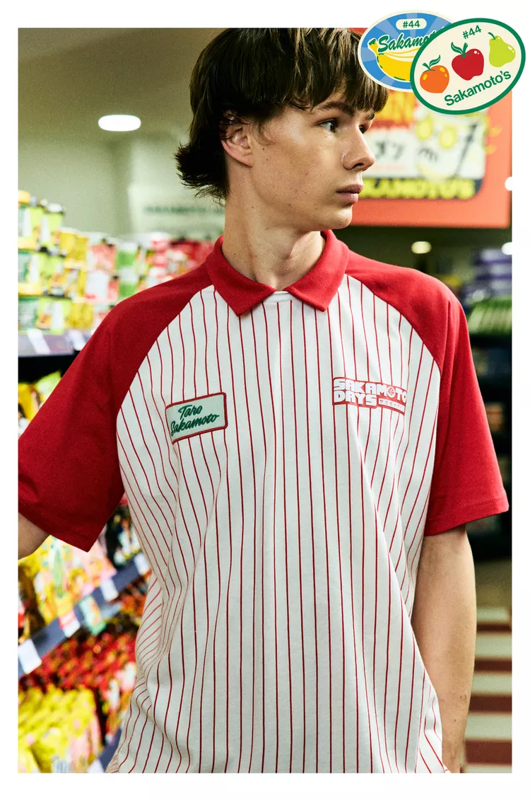  Striped short sleeve Sakamoto polo shirt 