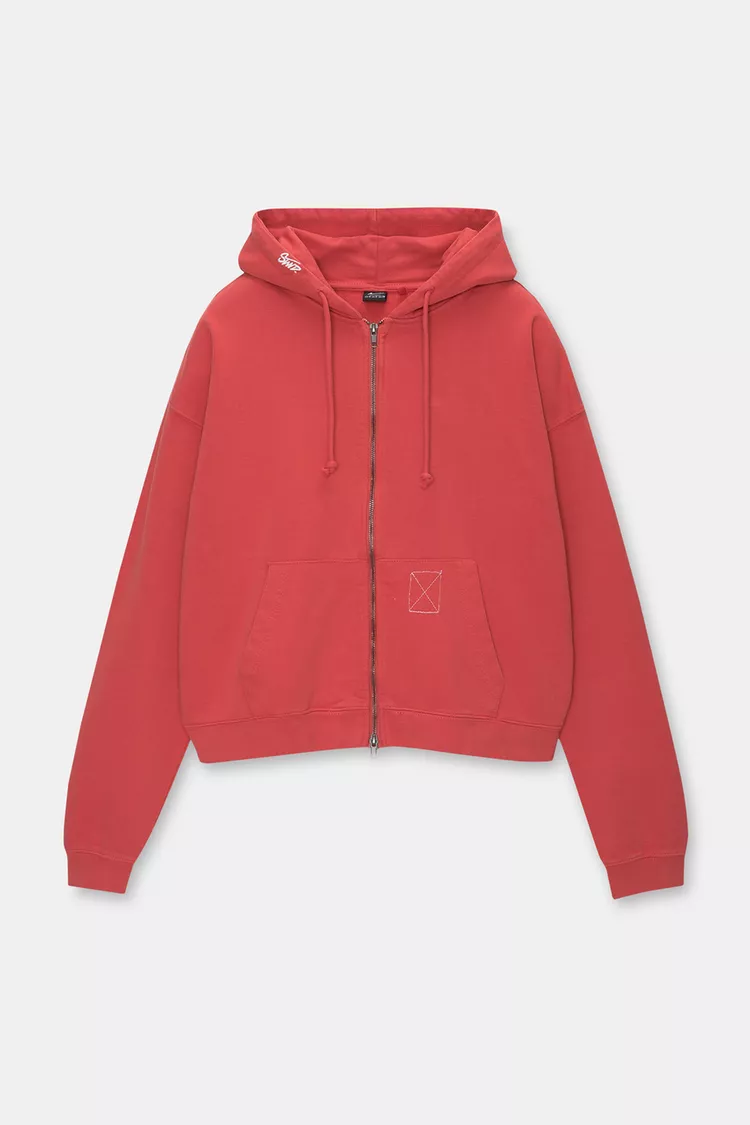 Faded zip-up sweatshirt