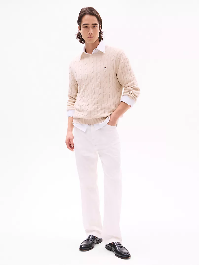 Cable Knit Crewneck Sweater