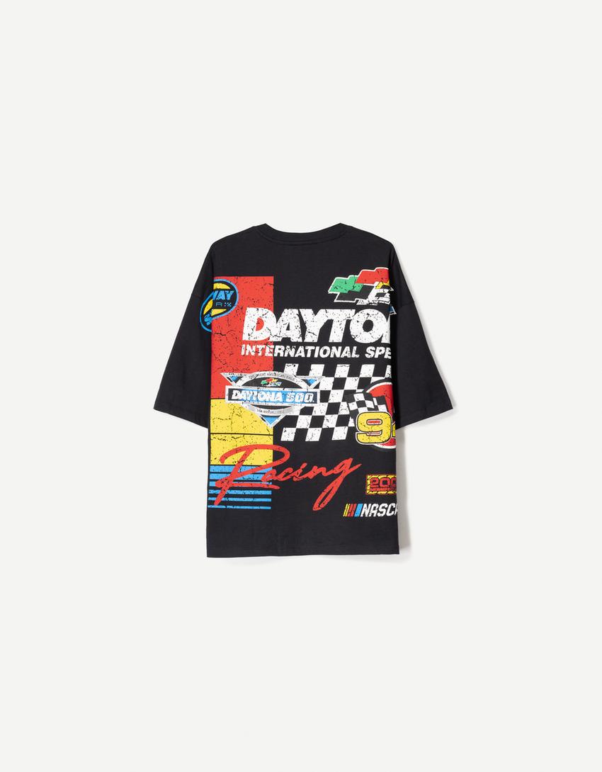  Short sleeve Nascar print T-shirt 
