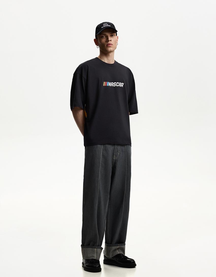  Short sleeve Nascar print T-shirt 