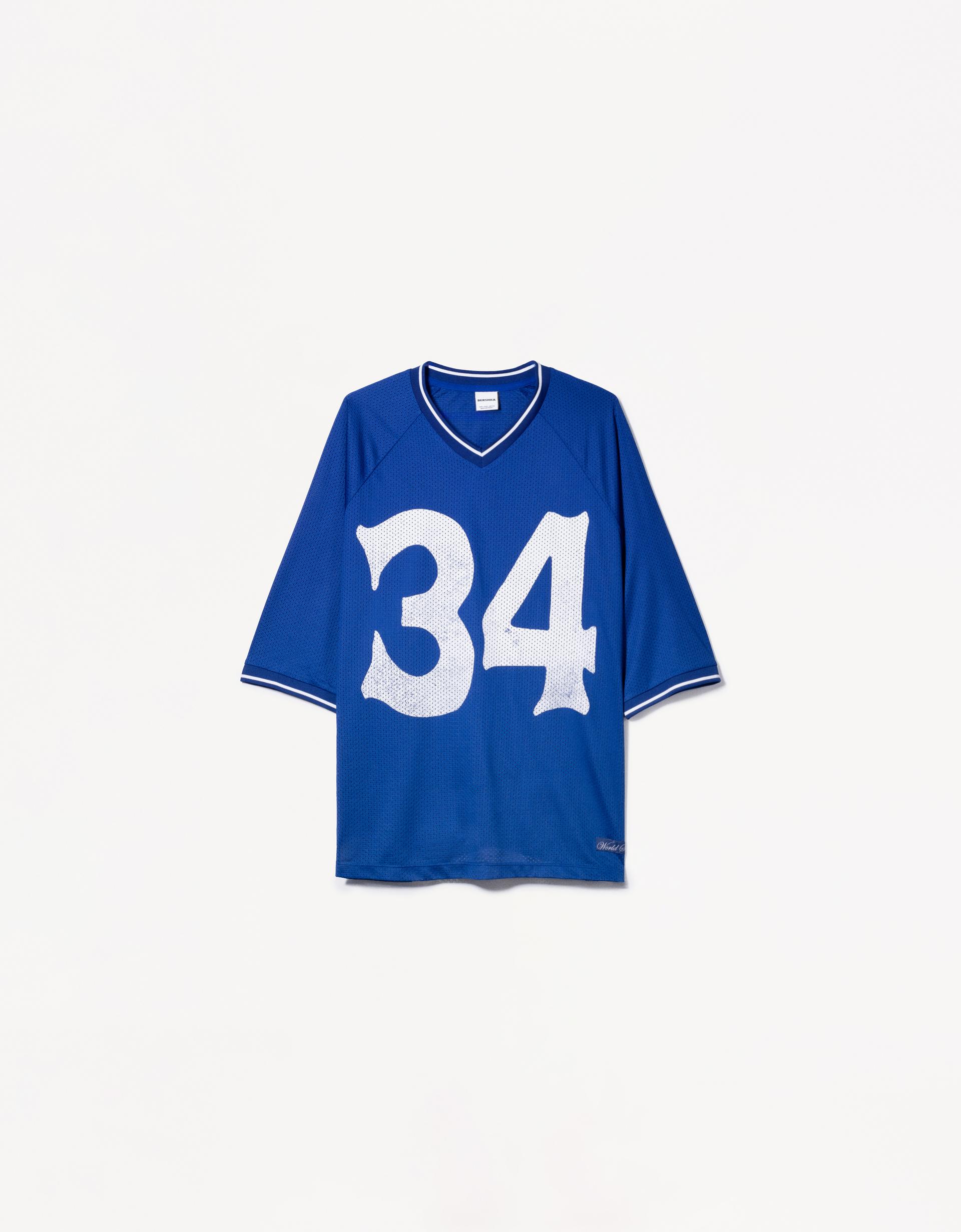 Short sleeve mesh sports print T-shirt