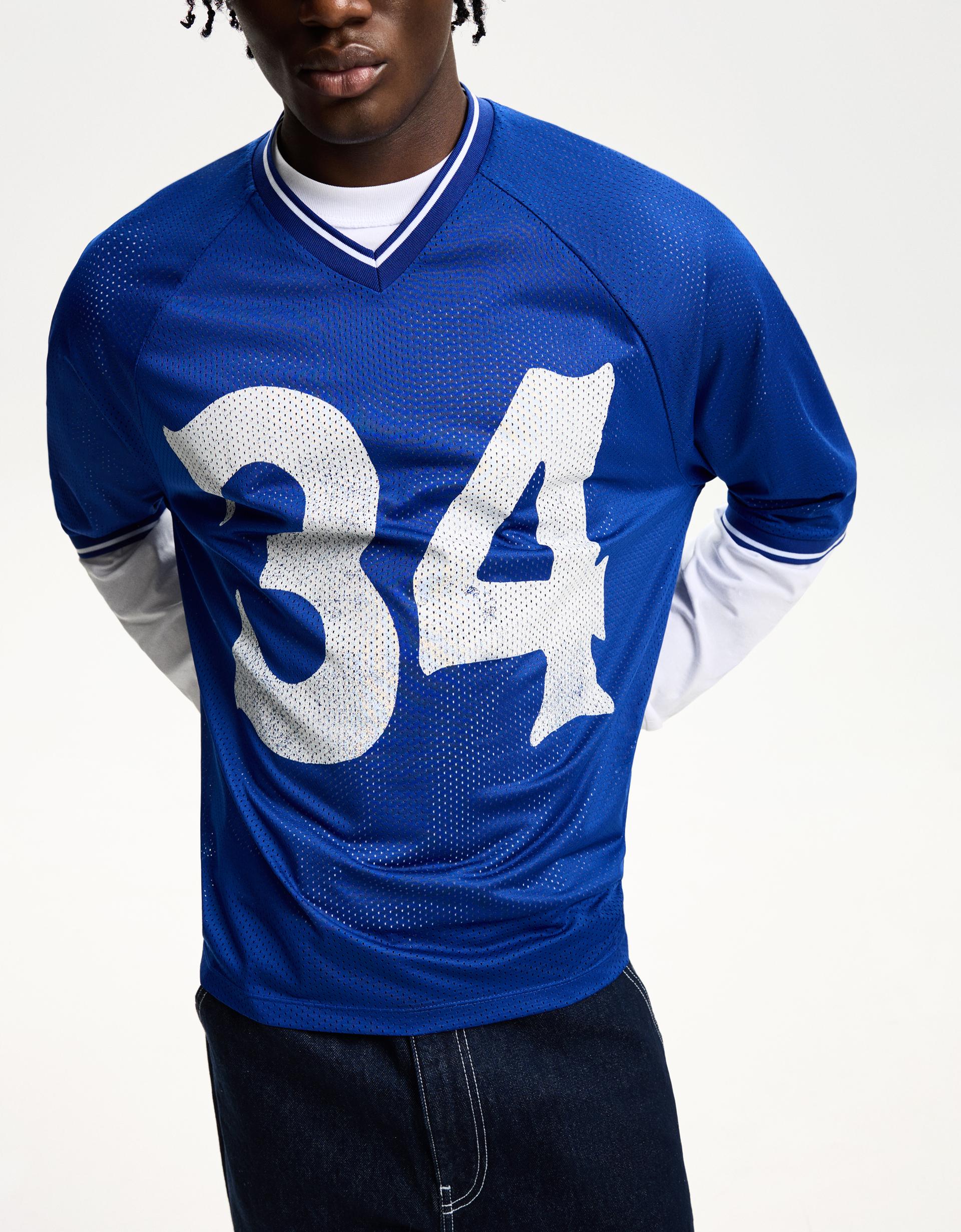  Short sleeve mesh sports print T-shirt 