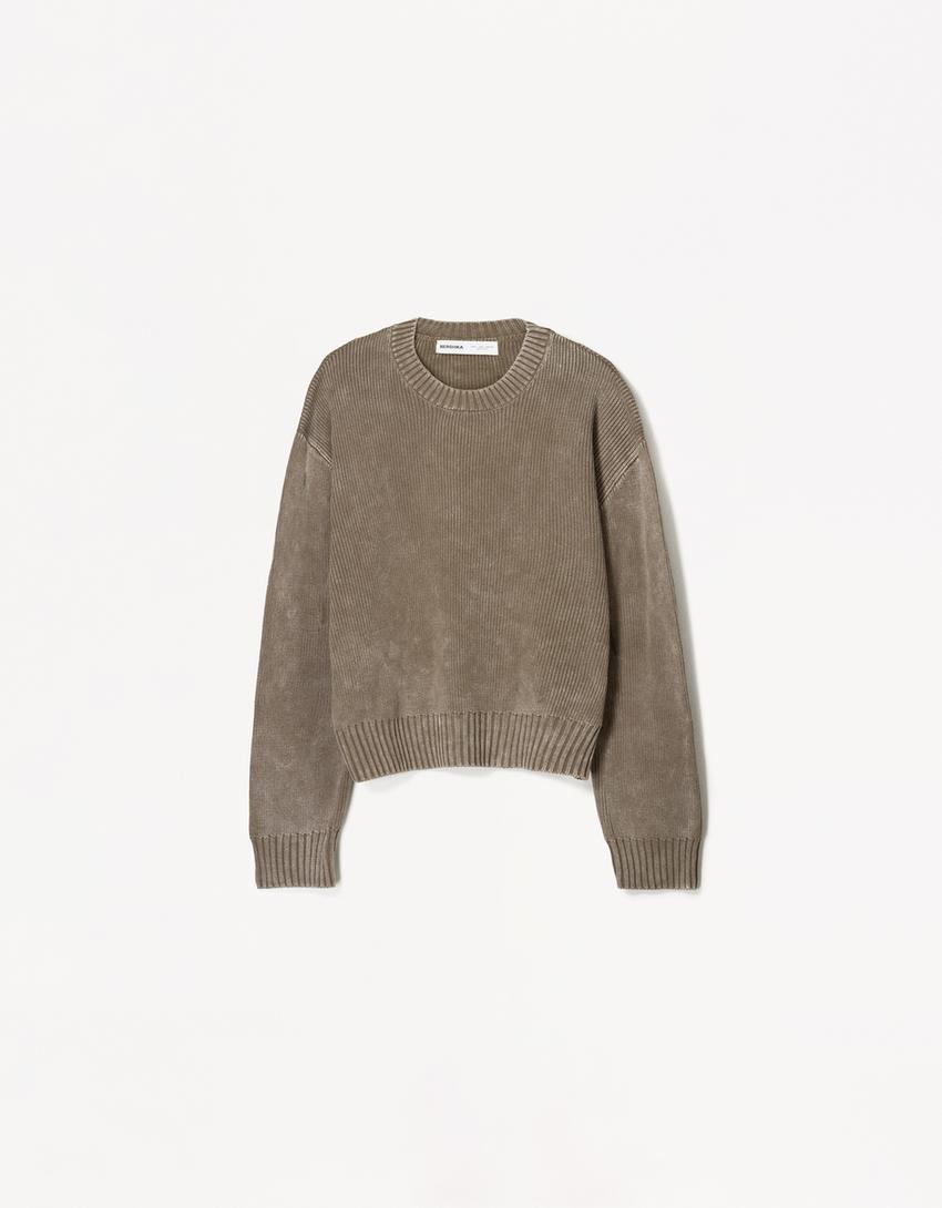  Faded effect boxy fit sweater 