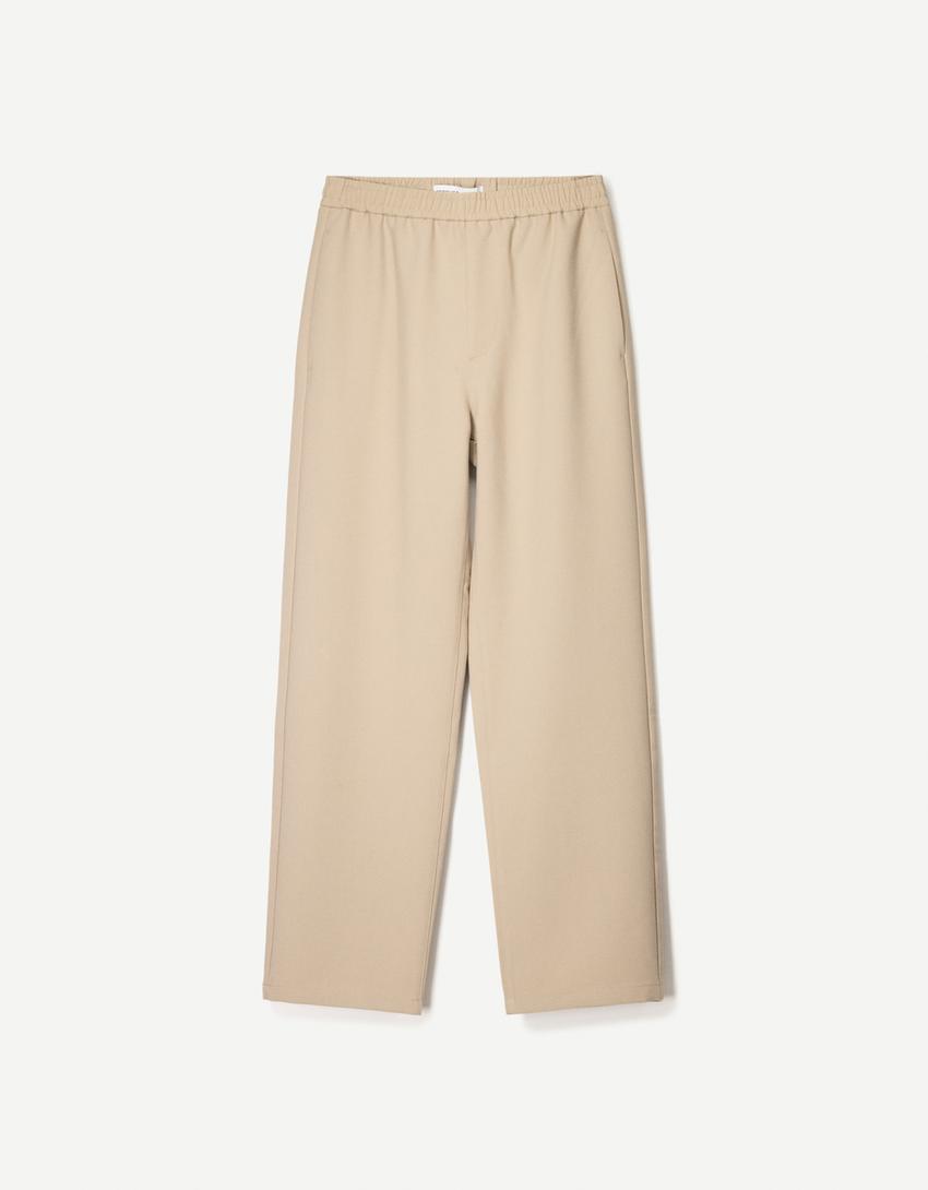  Straight-leg tailored fit jogger trousers 