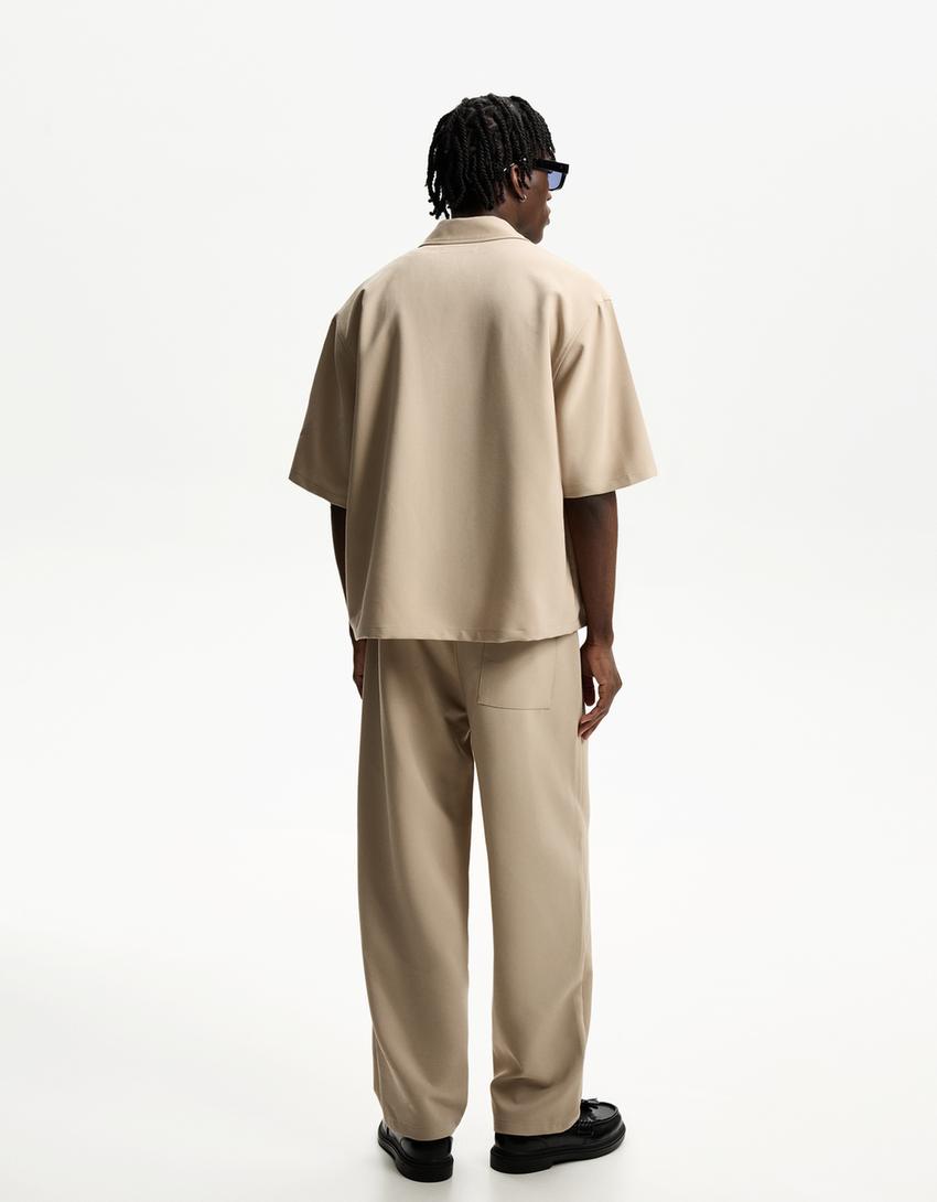  Straight-leg tailored fit jogger trousers 