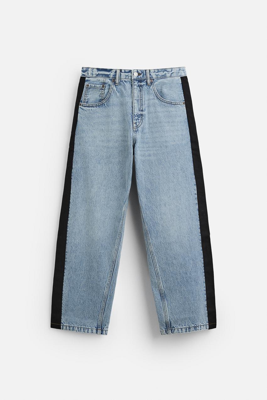 BAGGY FIT STRIPE JEANS