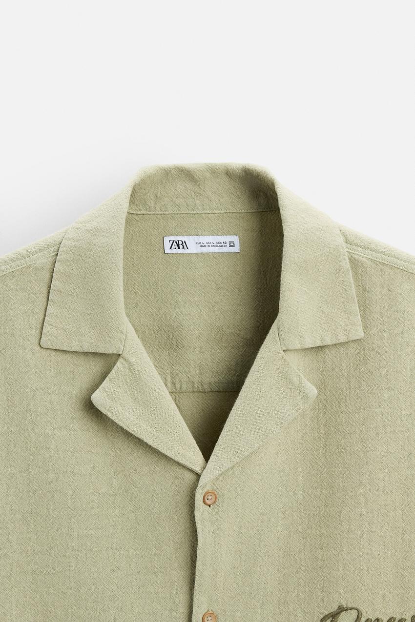 STRUCTURED EMBROIDERED SHIRT