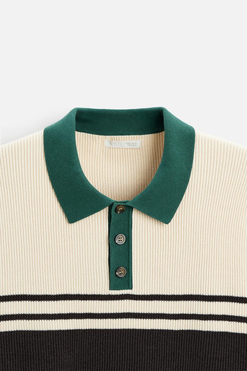 TEXTURED KNIT POLO SHIRT