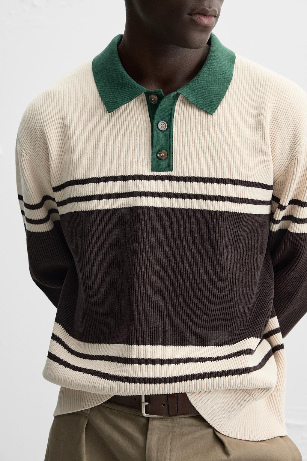 TEXTURED KNIT POLO SHIRT