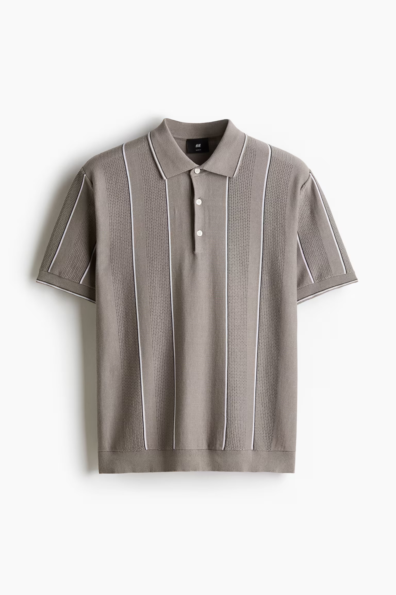 Regular Fit Pointelle-knit polo shirt