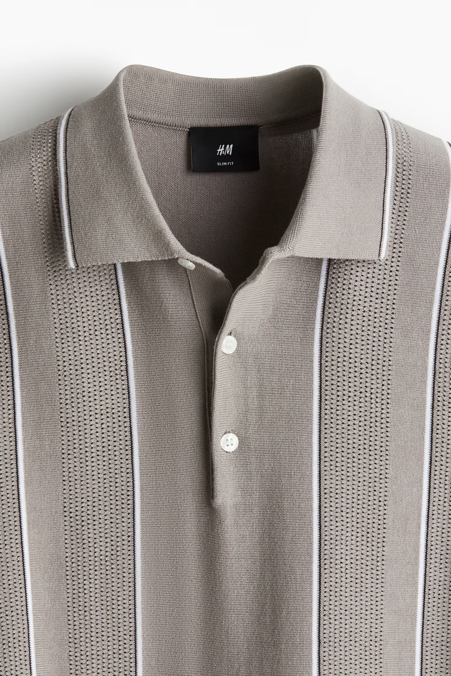 Regular Fit Pointelle-knit polo shirt